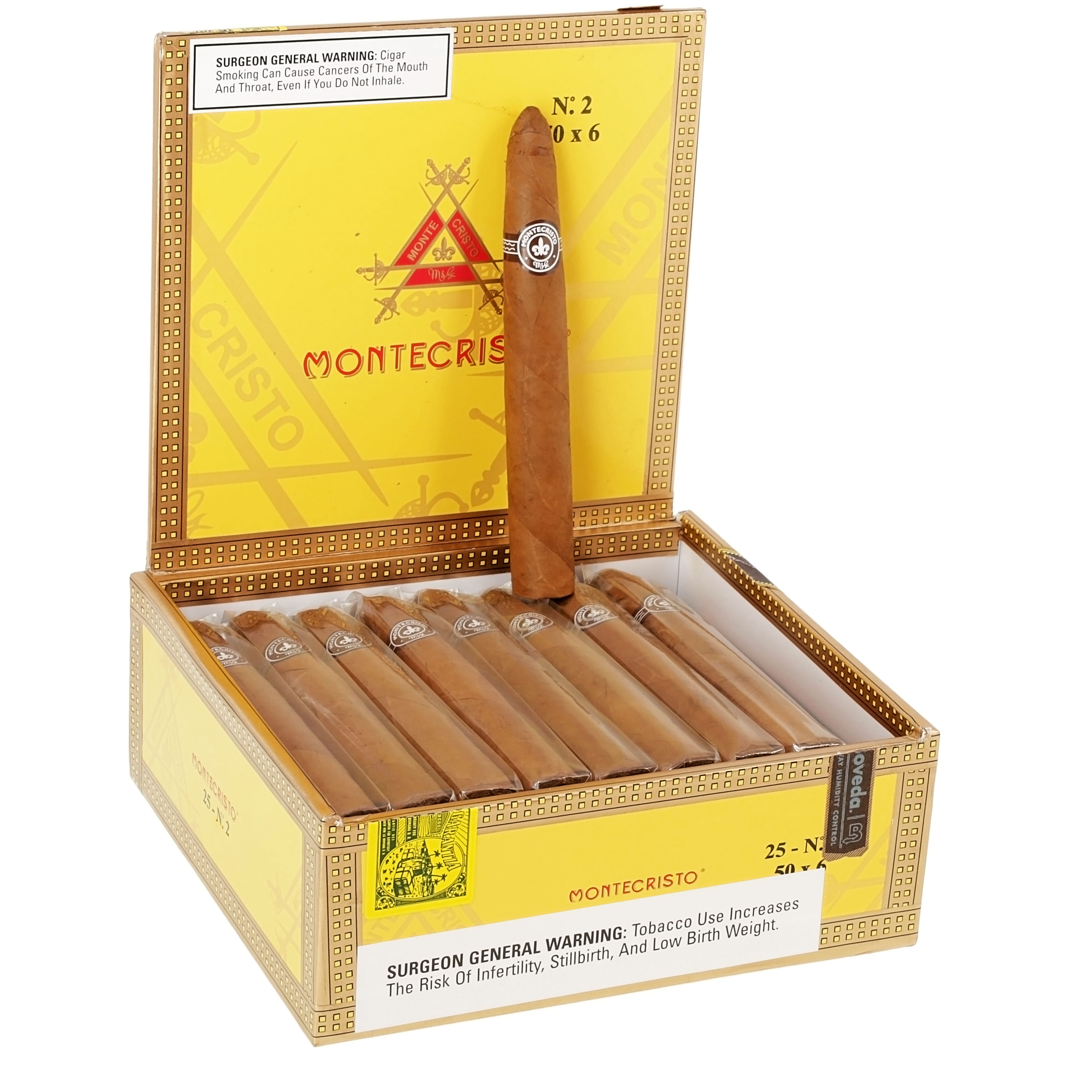 Montecristo No. 2 Torpedo 50 X 6 — Box Of 25