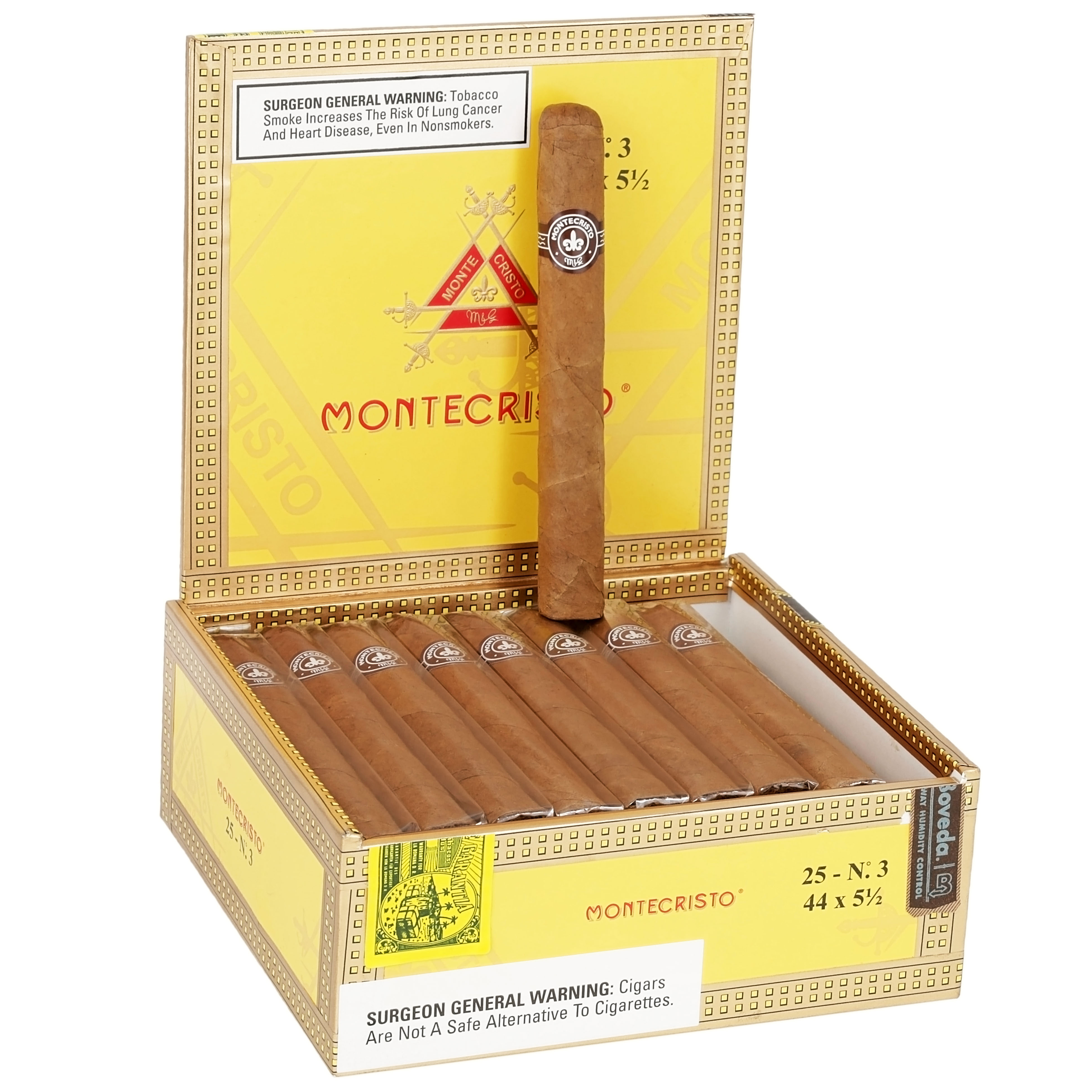 Montecristo No. 3 44 X 5 1/2 — Box Of 25