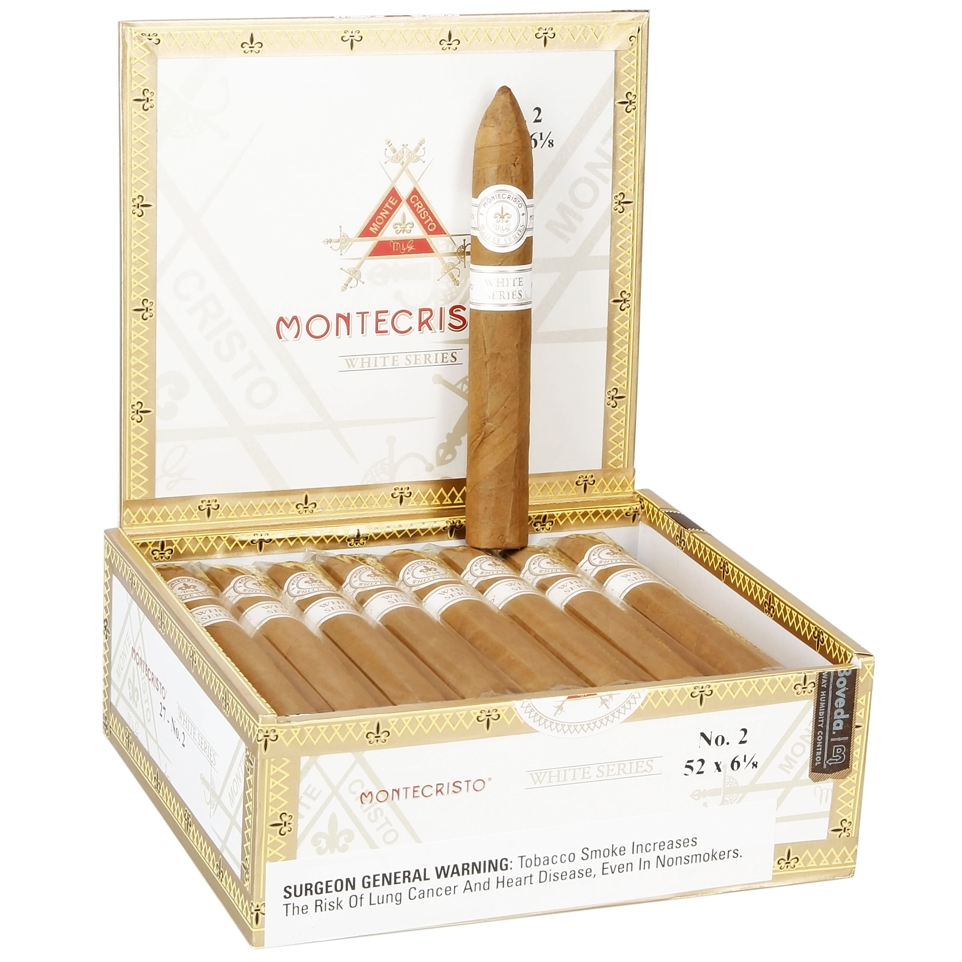 Montecristo White No. 2 52 X 6 1/8 — Box Of 27