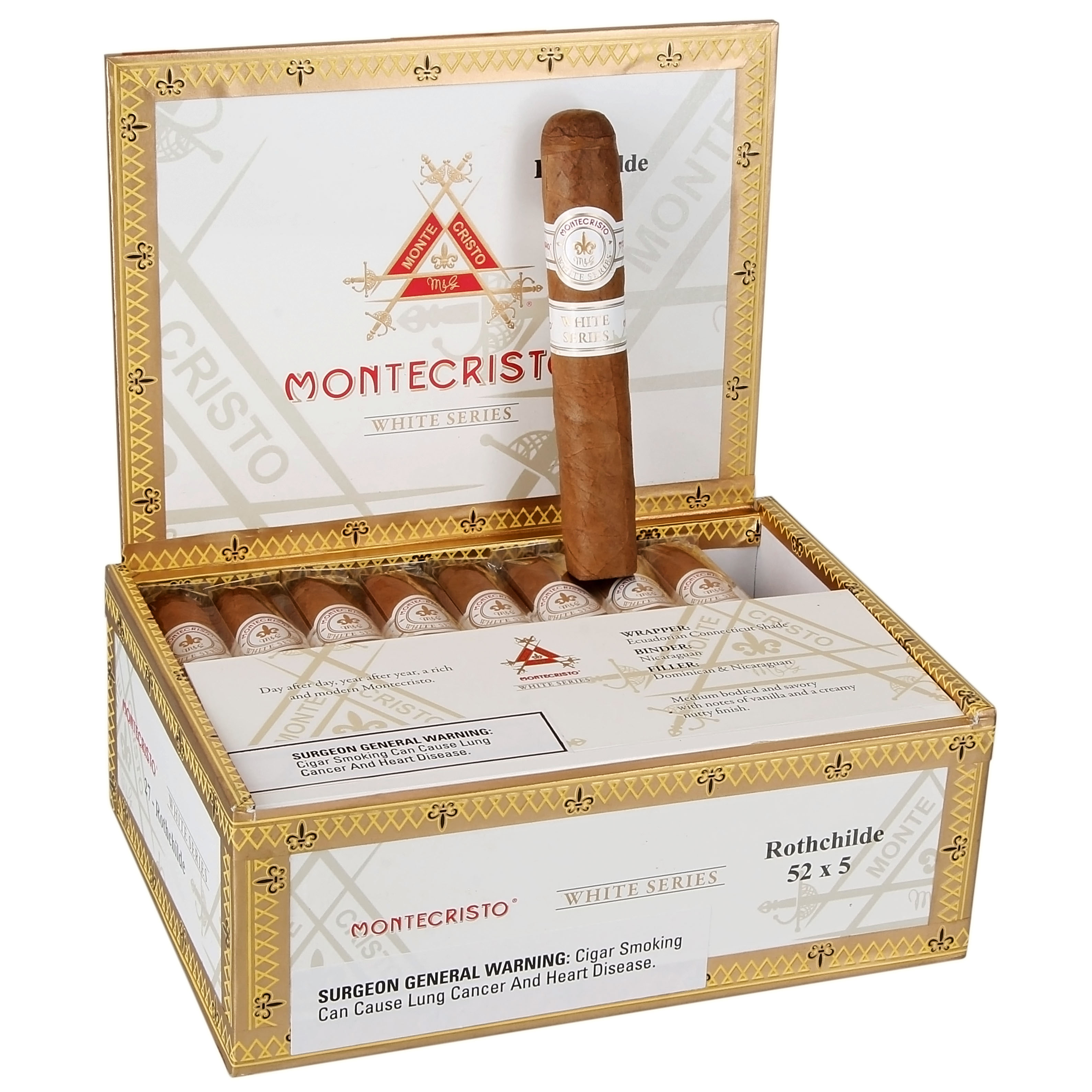 Montecristo White Rothchilde 52 X 5 — Box Of 27