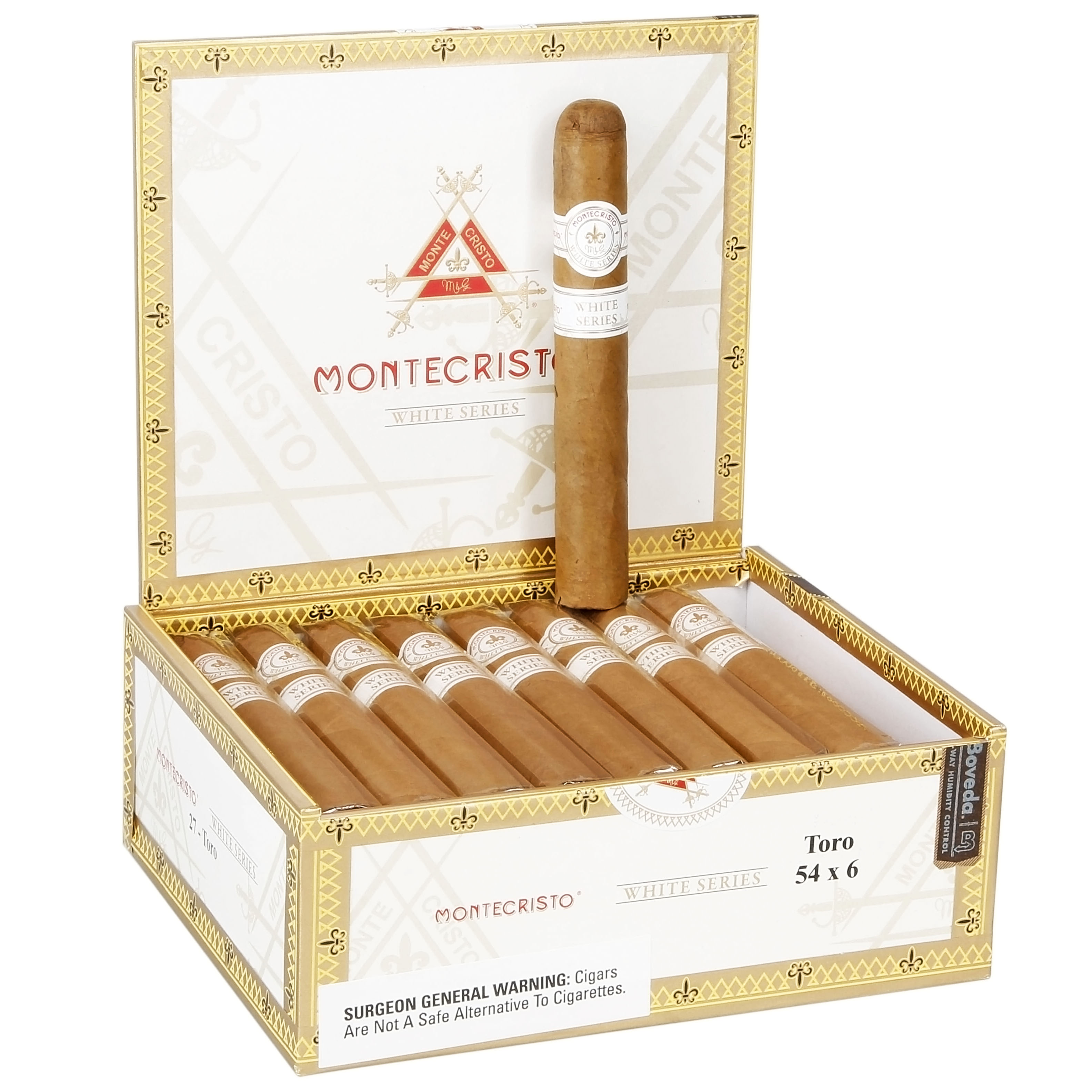 Montecristo White Toro 54 X 6 — Box Of 27
