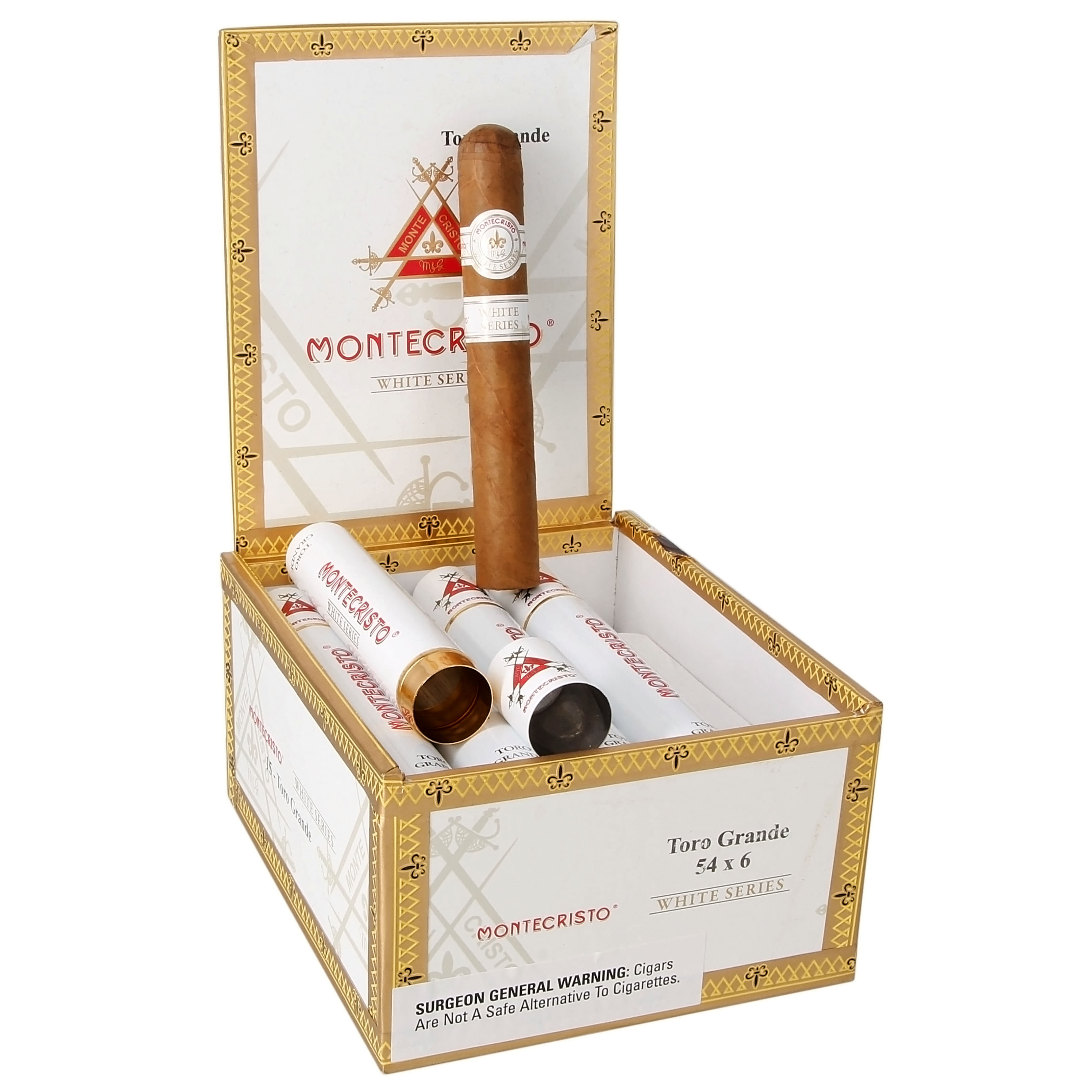 Montecristo White Toro Grande 54 X 6 — Box Of 15