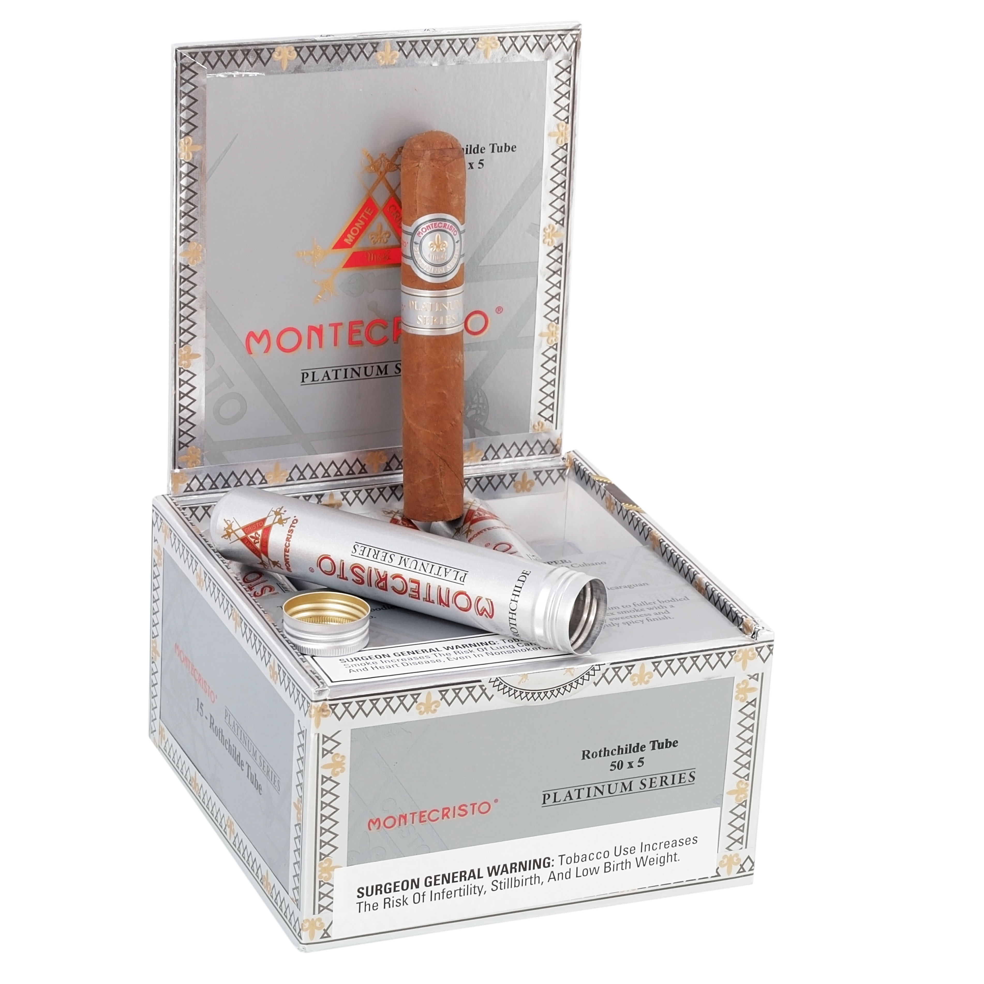 Montecristo Platinum Series Rothchilde Tube 50 X 5 — Box Of 15