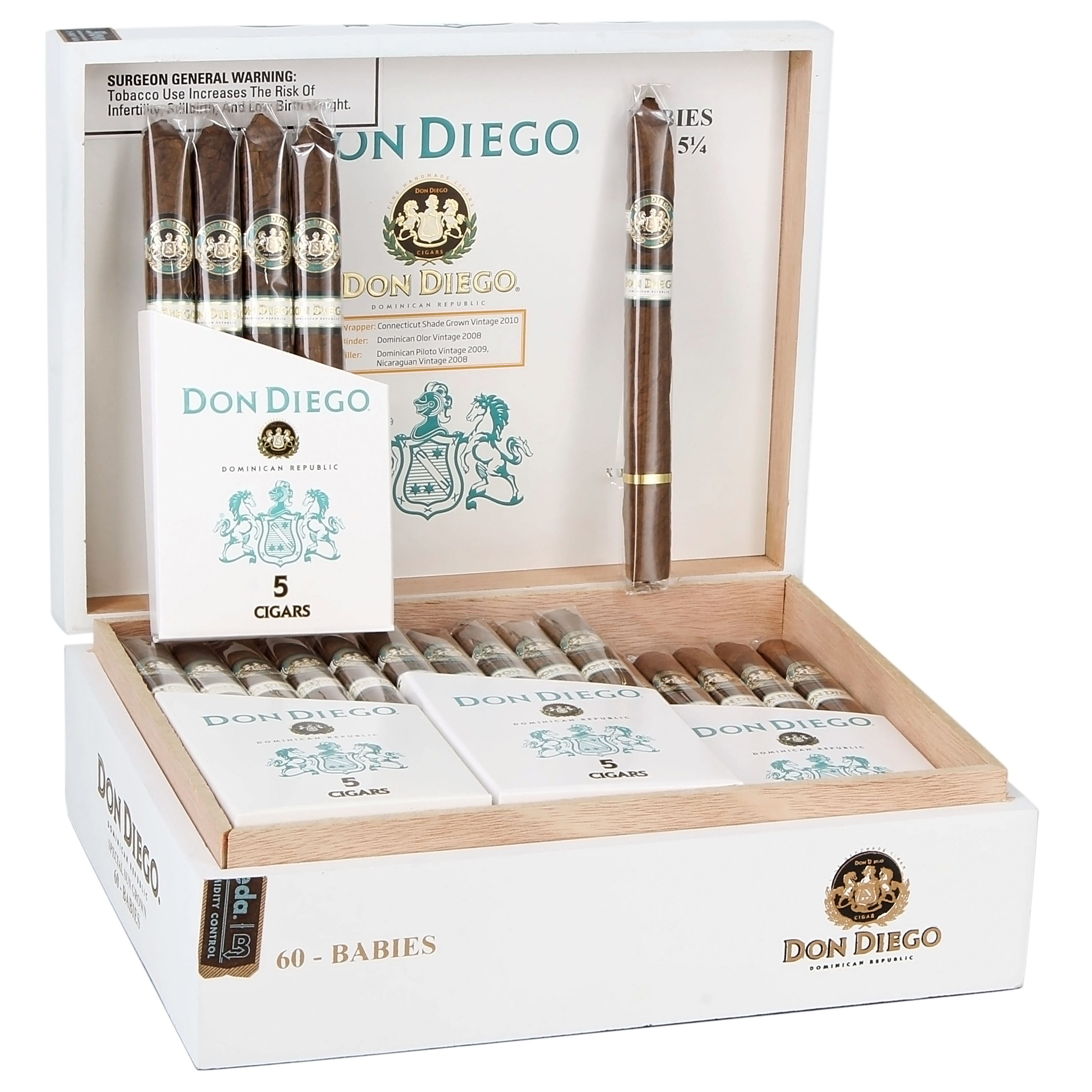 Don Diego Small Cigars & Tins packaging