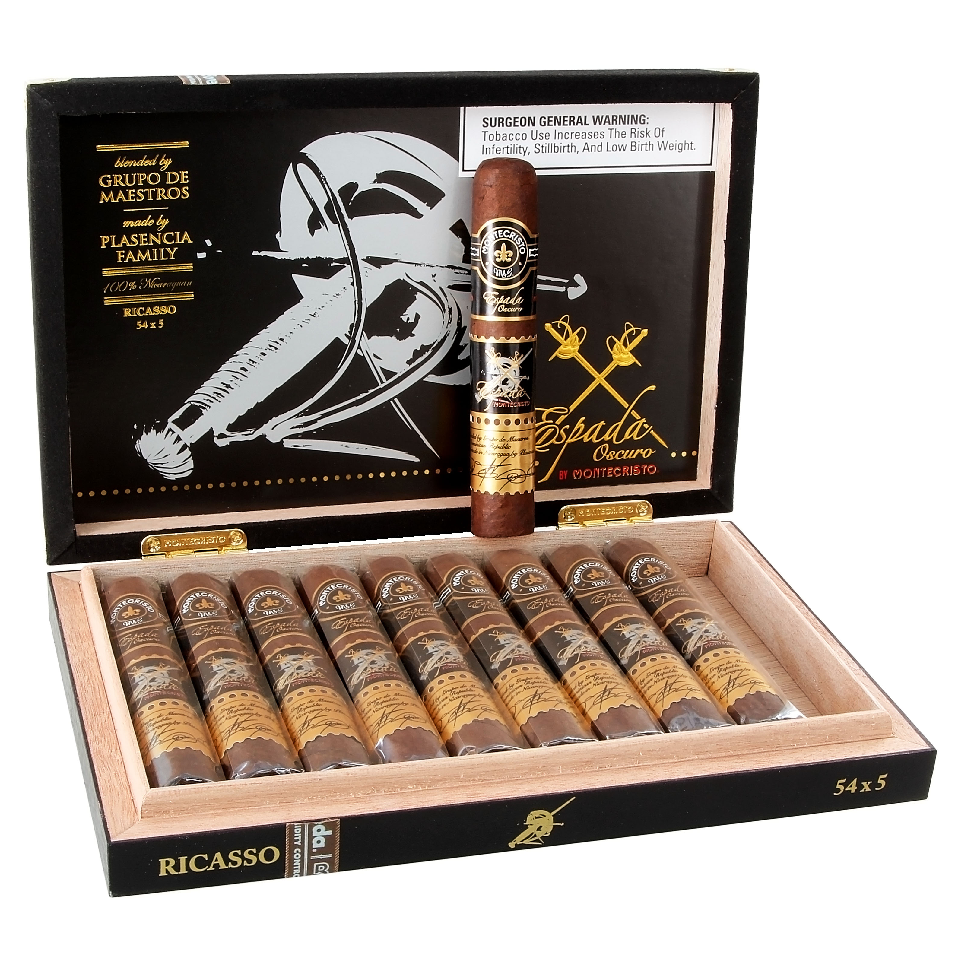 Montecristo Espada Oscuro Ricasso 54 X 5 — Box Of 10