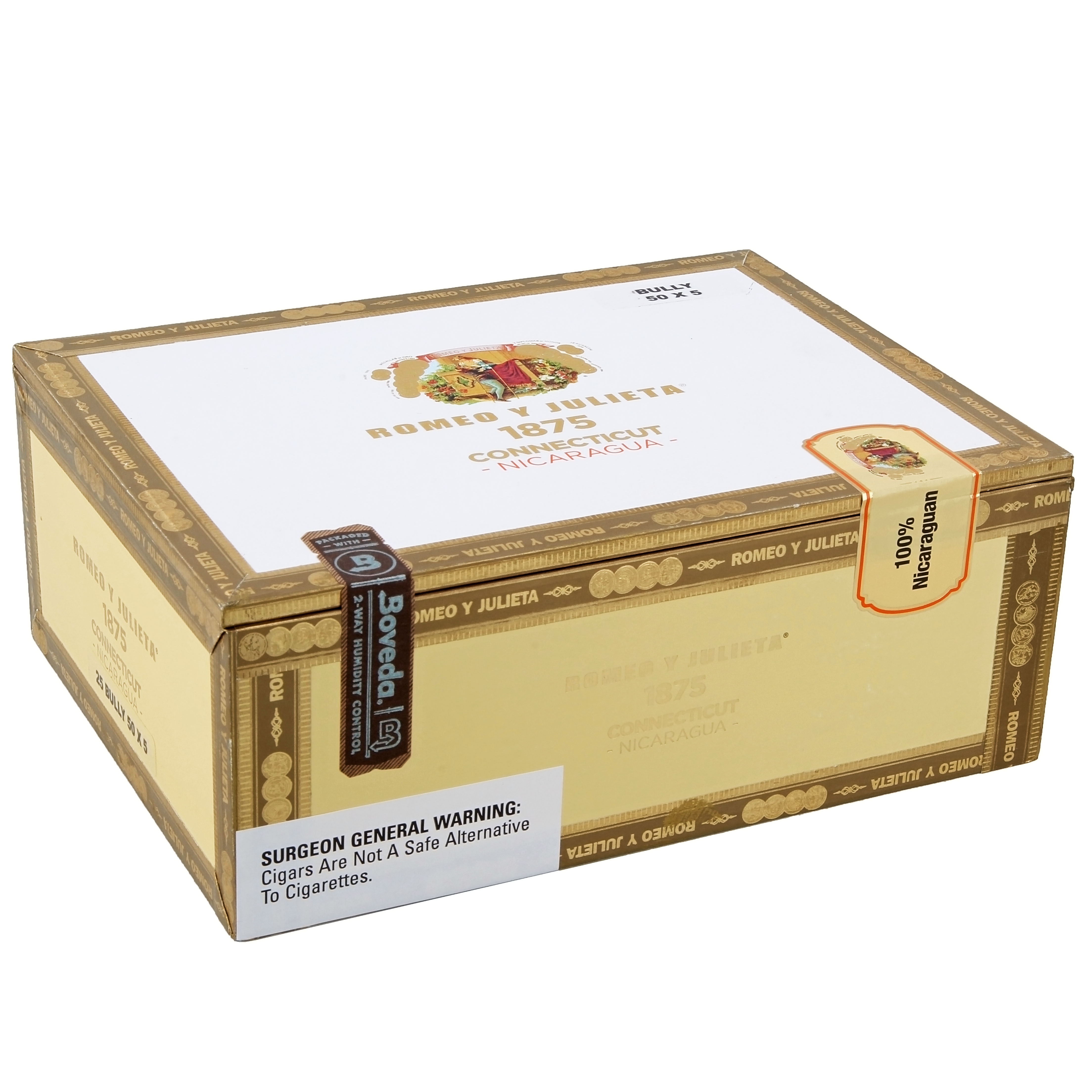 Romeo y Julieta 1875 Conn Nica Bully 50 X 5 — Box Of 25