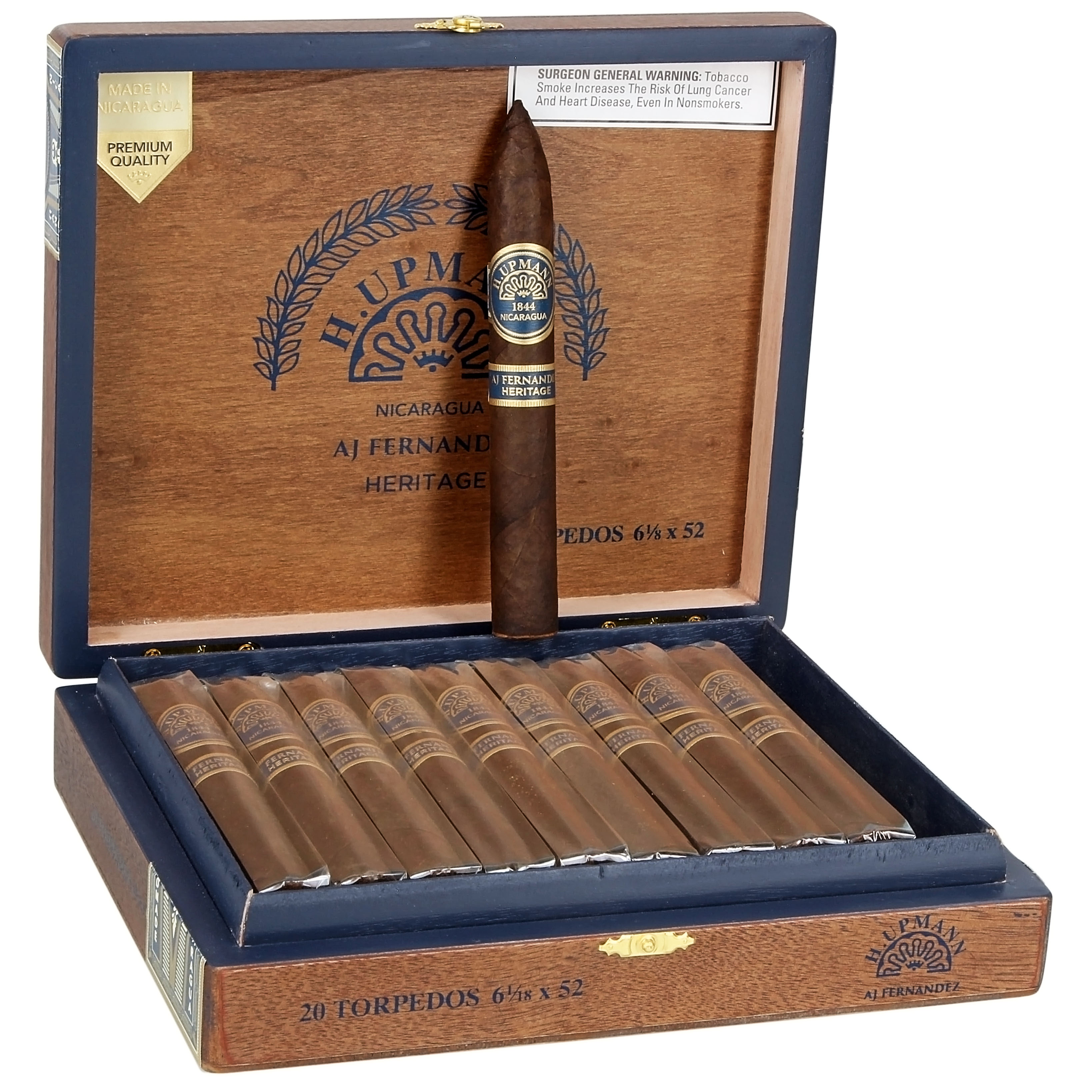 H Upmann Nica Ajf Heritage Torpedo 52 X 6 1/8 — Box Of 20