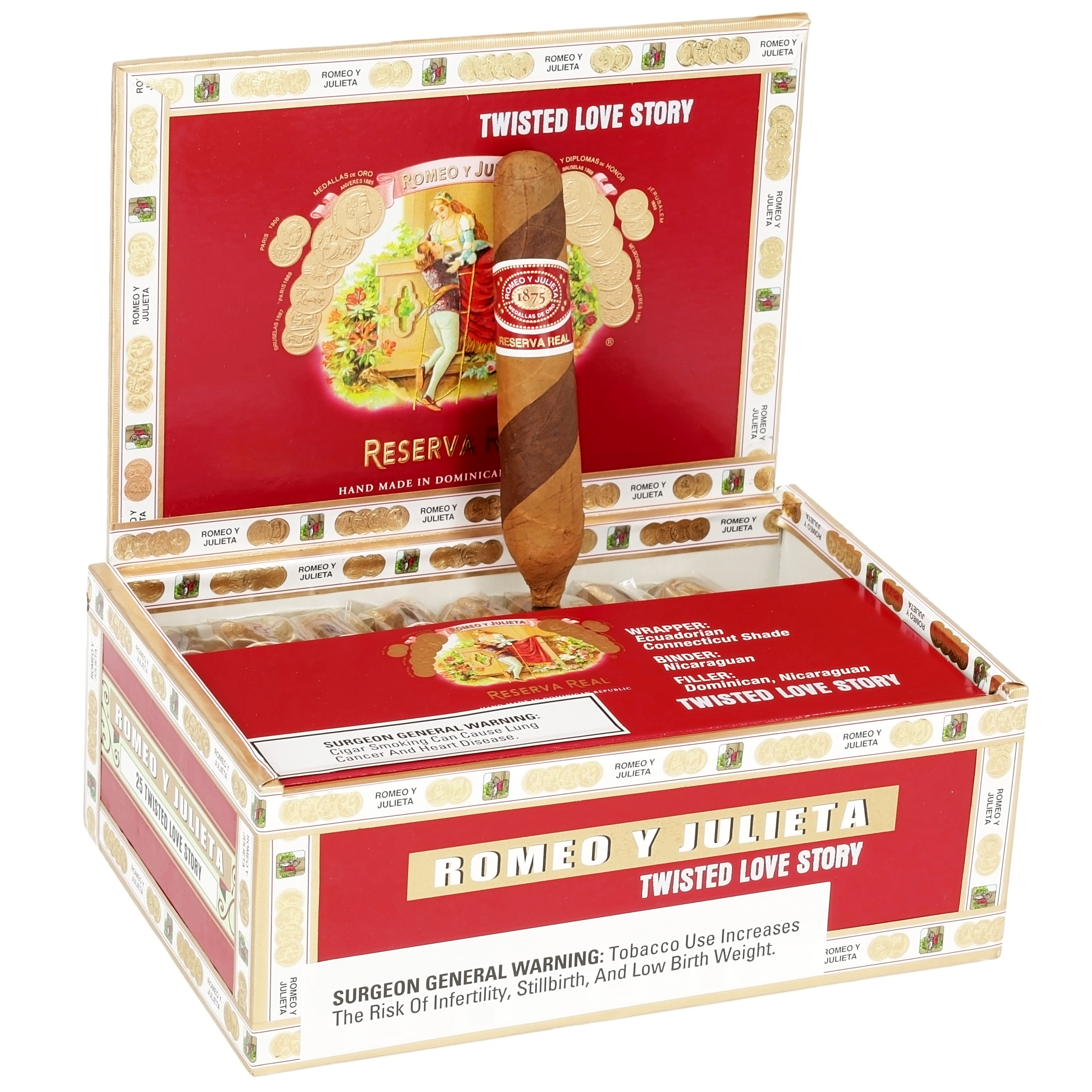 Romeo y Julieta Reserva Real Twisted Love Story 46 X 4 1/4 — Box Of 25