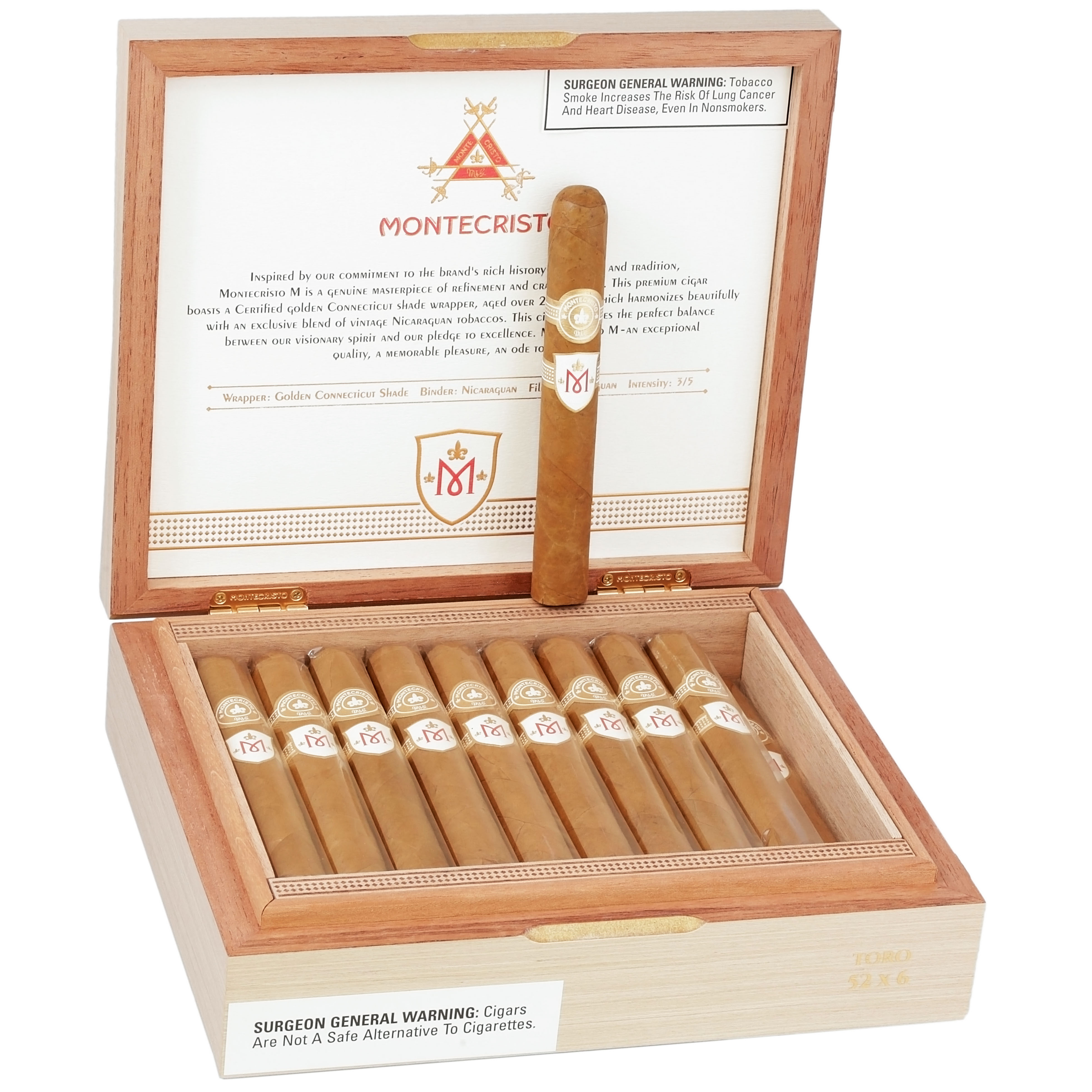 Montecristo M Toro 52 x 6 — Box Of 20