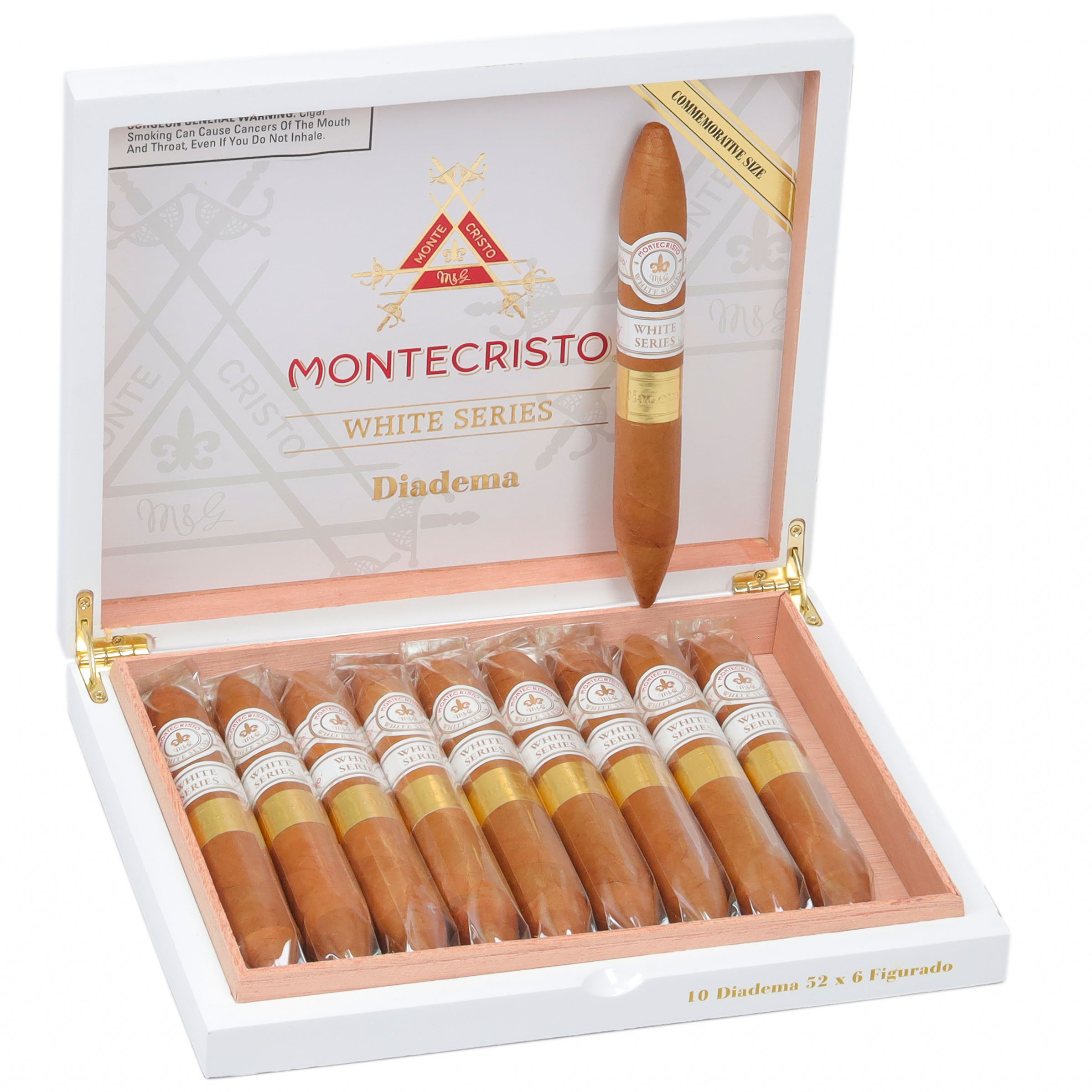 Montecristo White Diadema 52 x 6 — Box Of 10