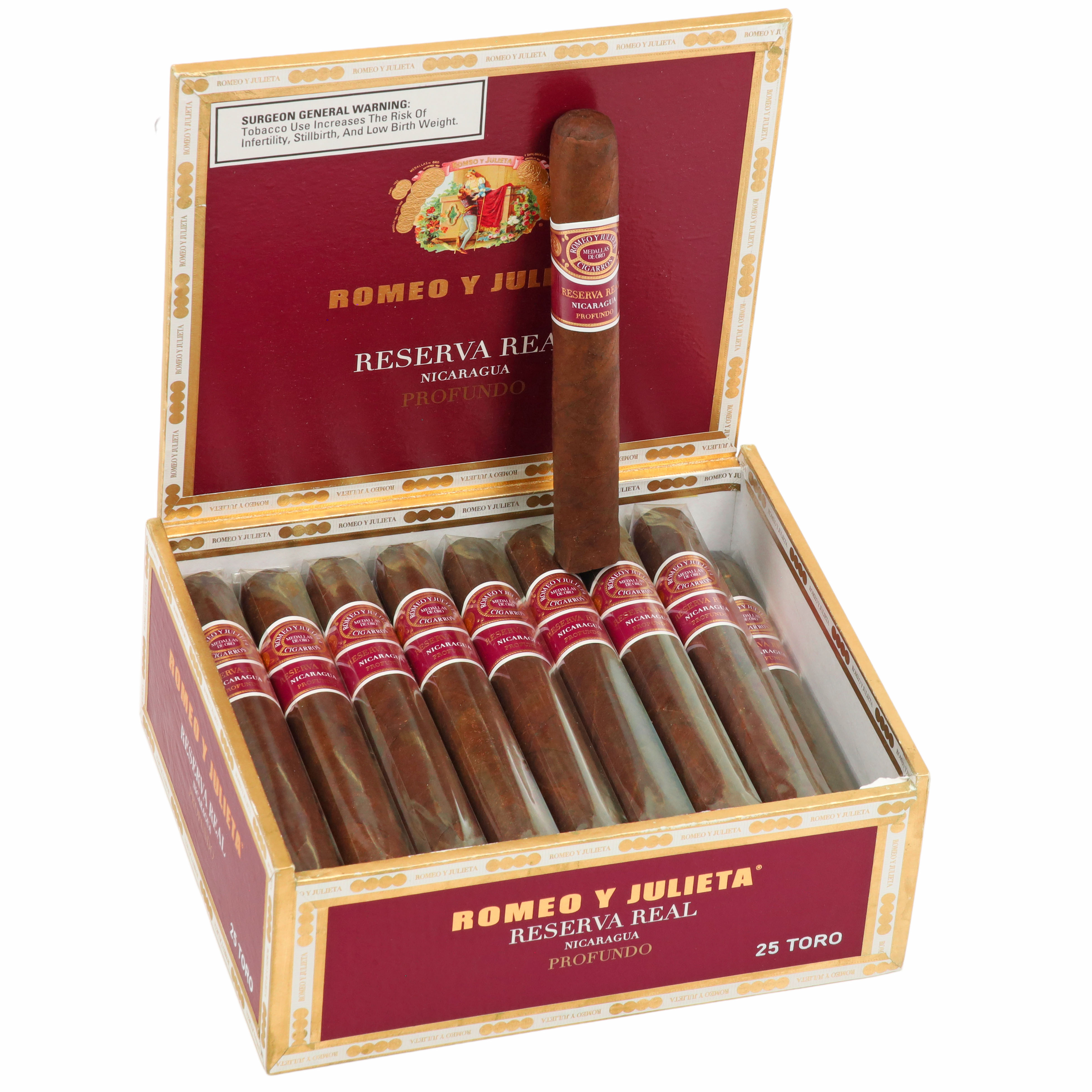 Romeo y Julieta Reserva Real Nicaragua Profundo Toro 54 X 6 — Box of 25