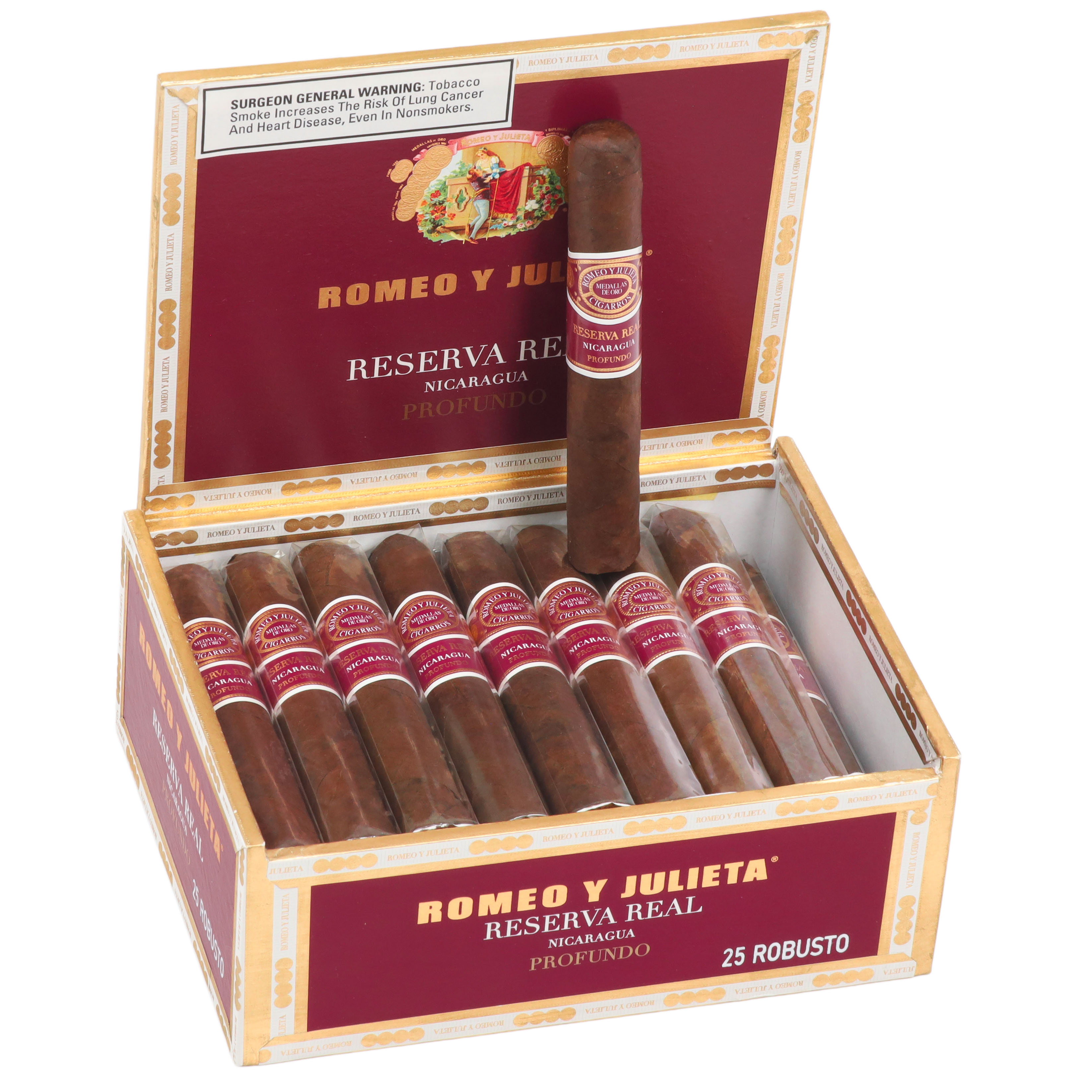 Romeo y Julieta Reserva Real Nicaragua Profundo Robusto 50 X 5 — Box of 25