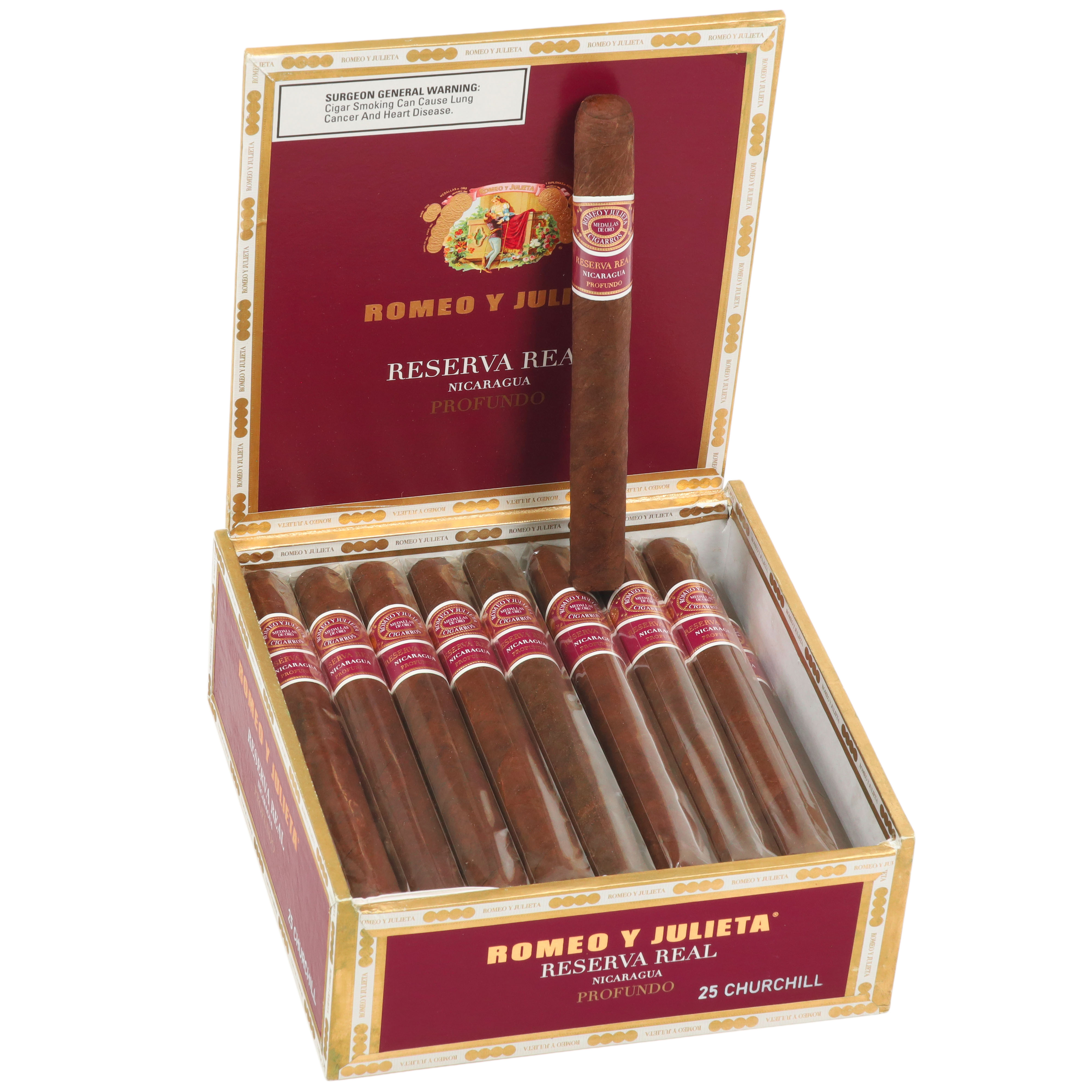 Romeo y Julieta Reserva Real Nicaragua Profundo Churchill 50 X 7 — Box of 25