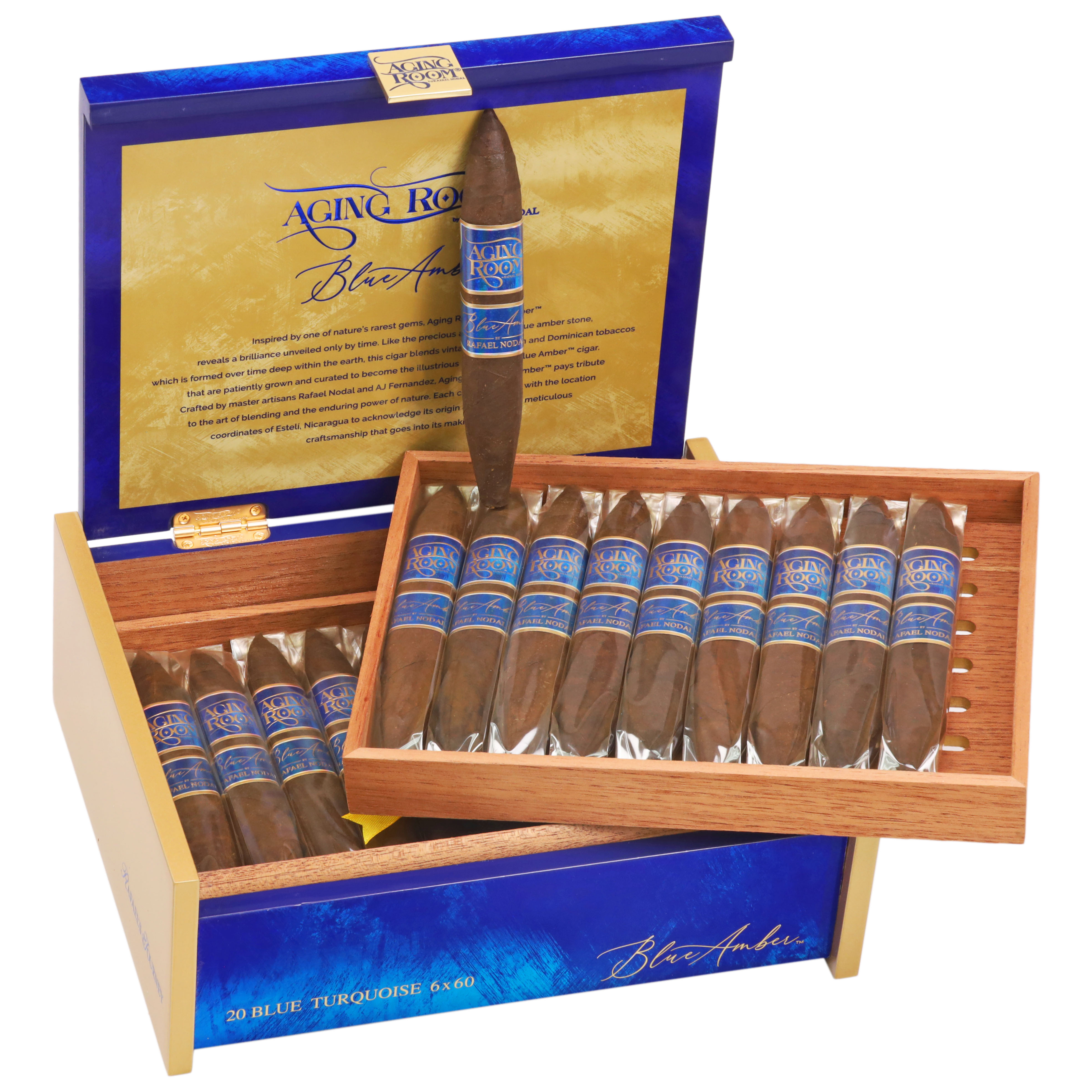 Aging Room Blue Amber Blue Turquoise 60 X 6 60 x 6 — Box of 20