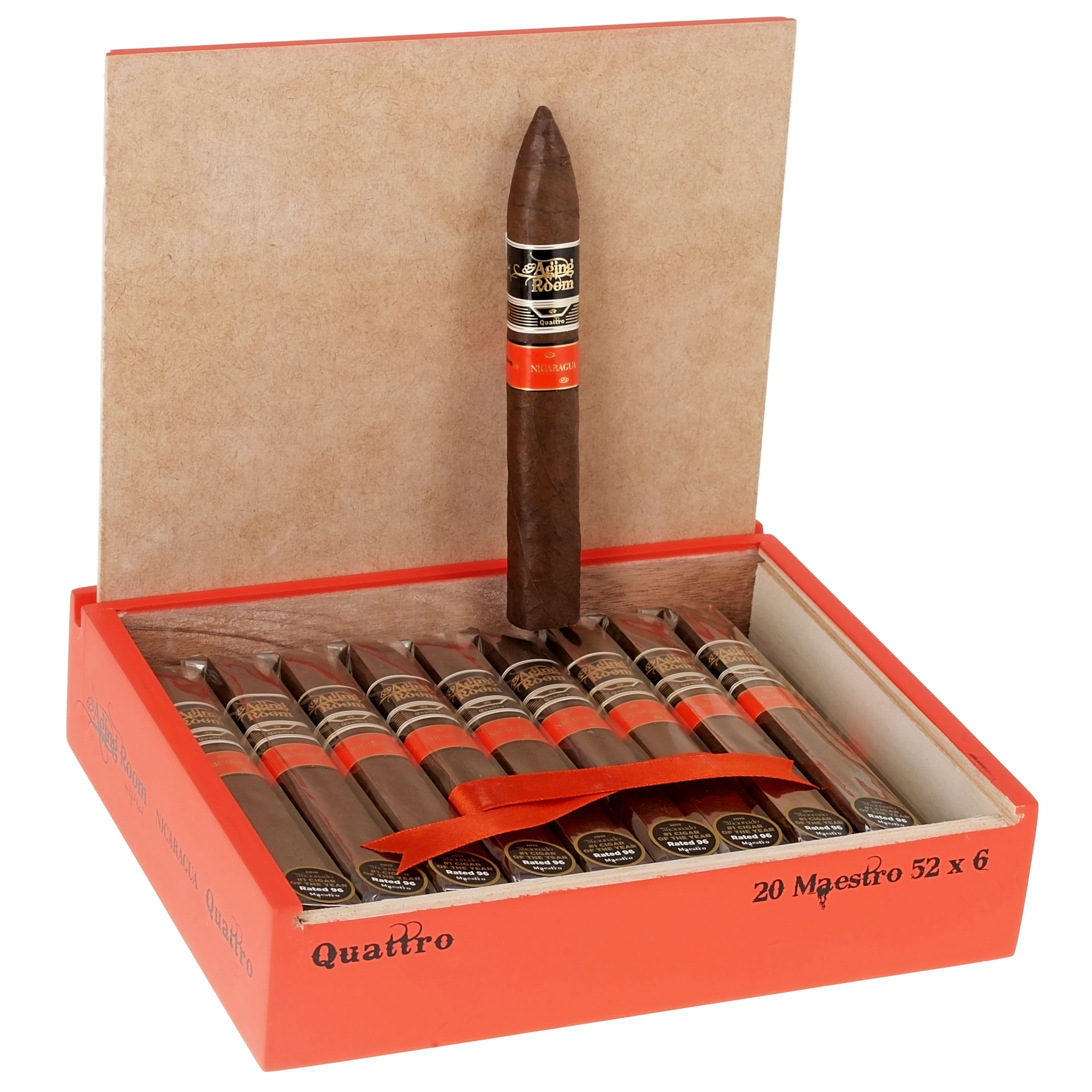 Aging Room Quattro Nicaragua Maestro Belicoso 52 x 6 — Box Of 20