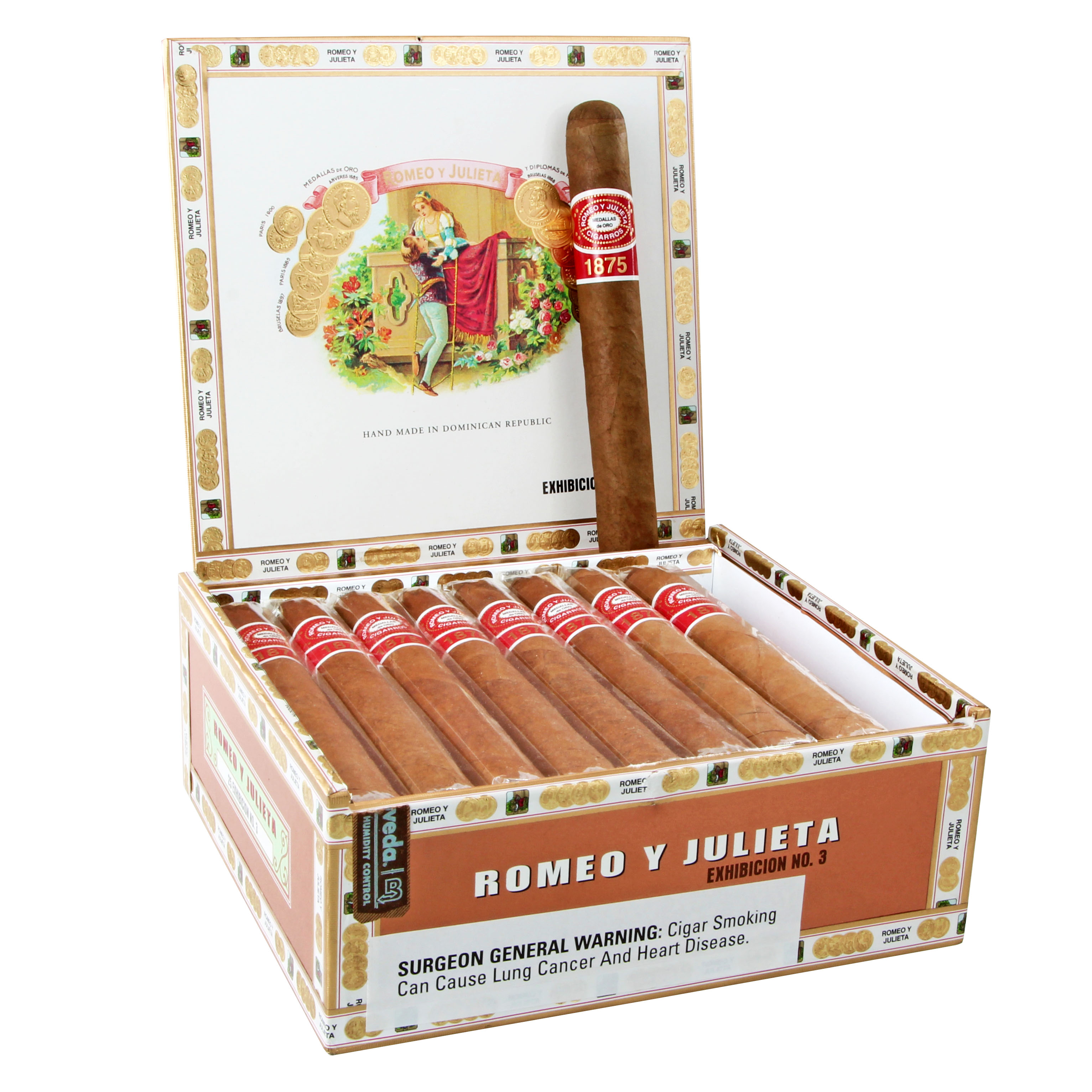 Romeo y Julieta 1875 Exhibicion #3 50 X 6 — Box Of 25