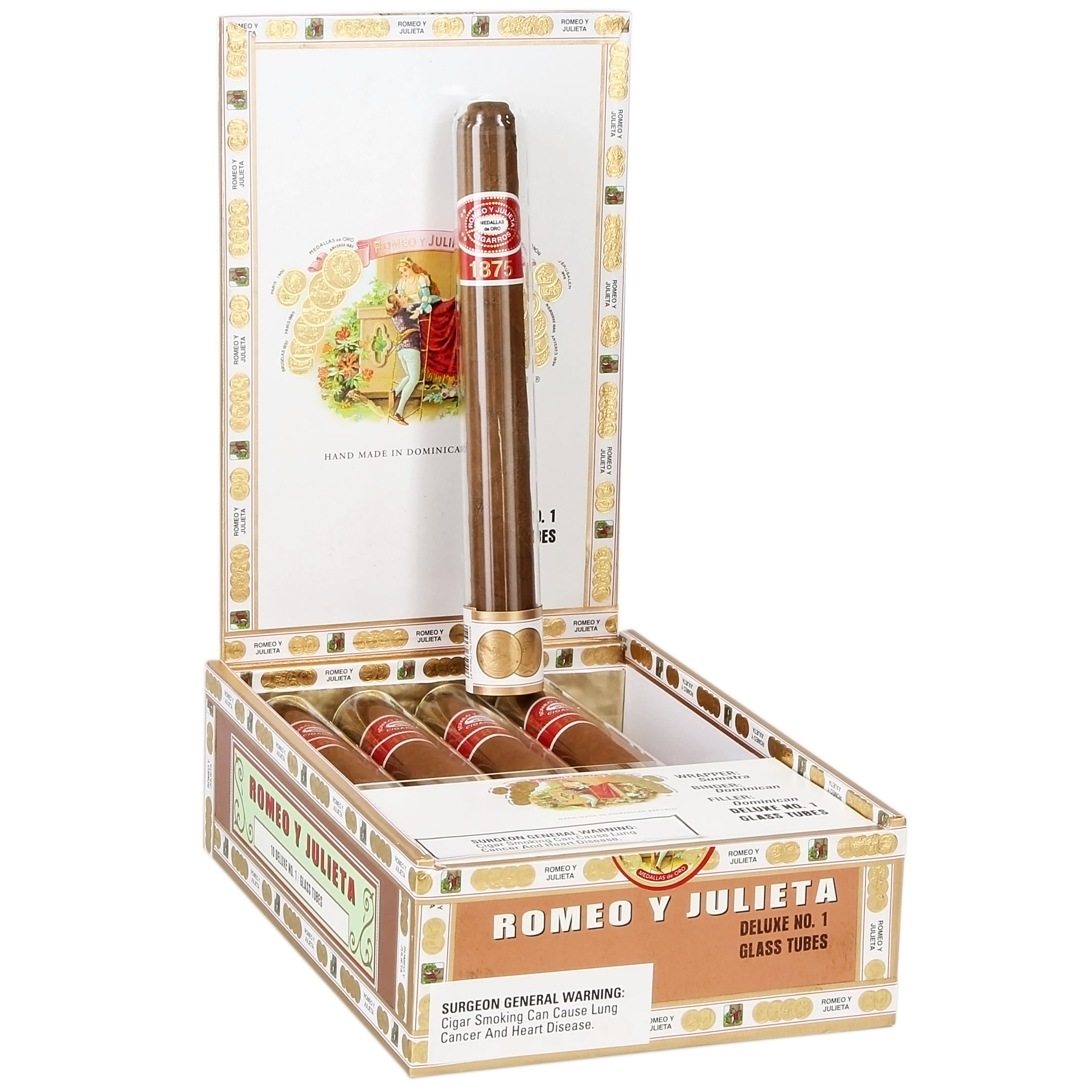 Romeo y Julieta 1875 Deluxe #1 Tube 50 X 7 — Box Of 10