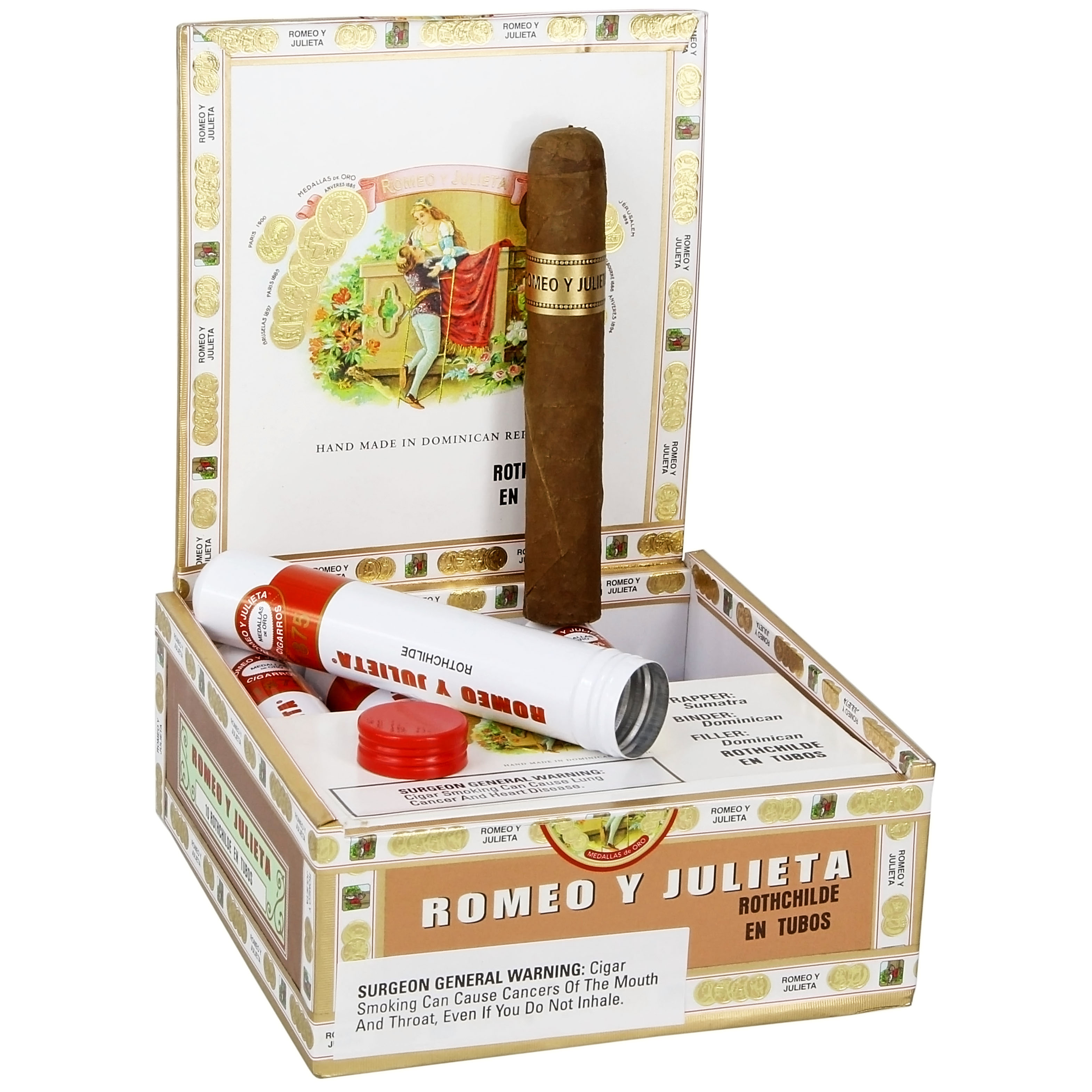 Romeo y Julieta 1875 Rothchilde En Tubo 50 X 5 — Box Of 10