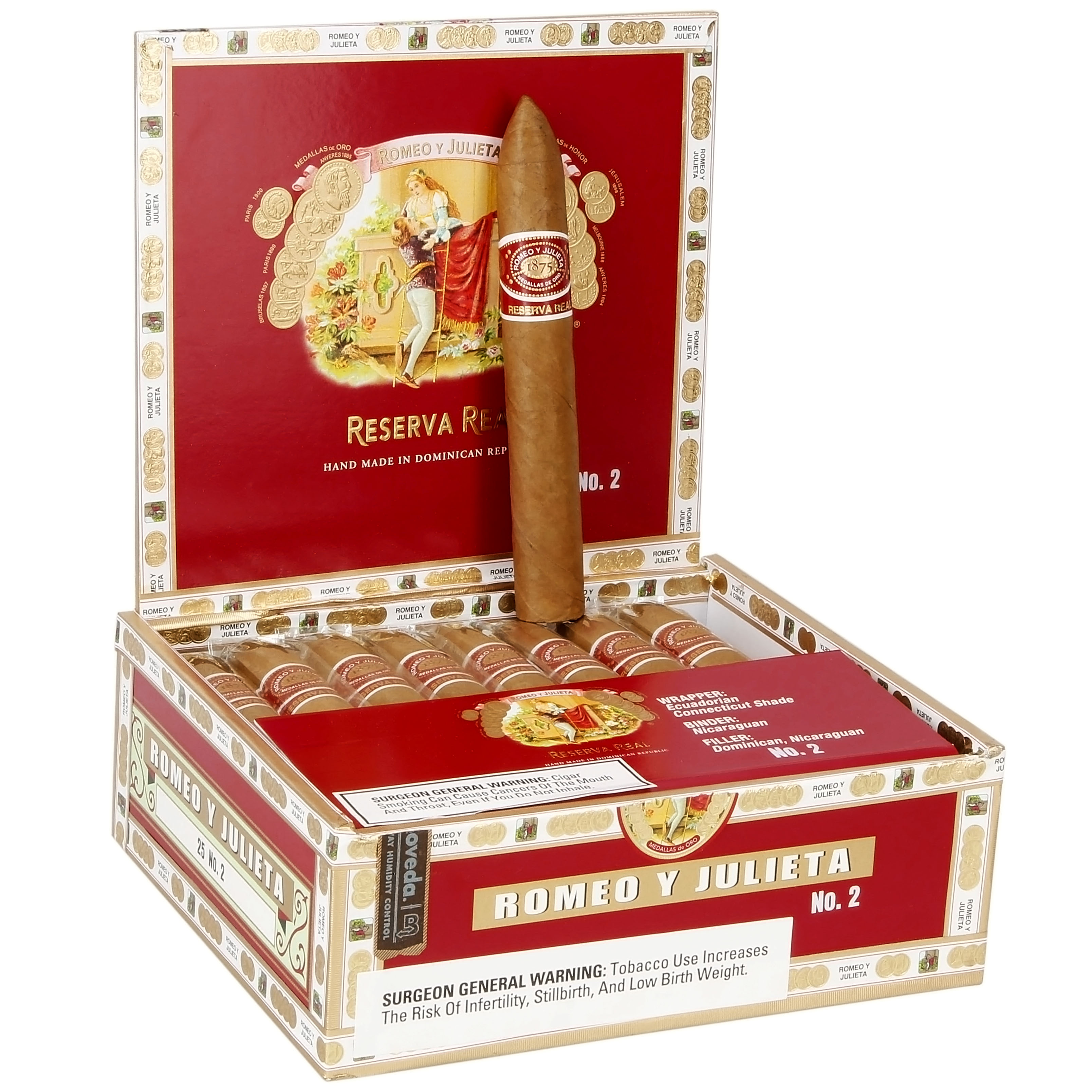 Romeo y Julieta Reserva Real No. 2 Bp 52 X 6 1/8 — Box Of 25