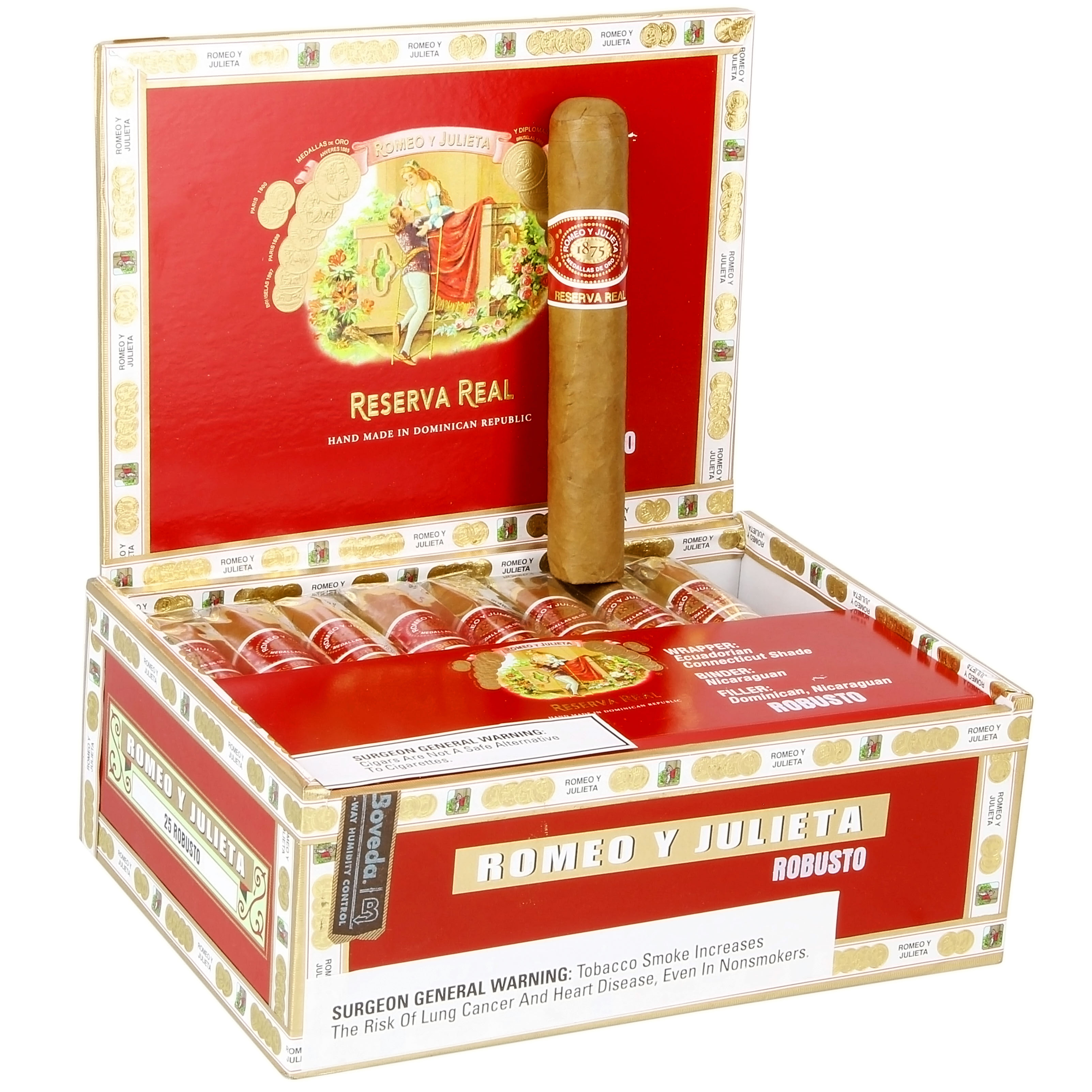 Romeo y Julieta Reserva Real Robusto 52 X 5 — Box Of 25