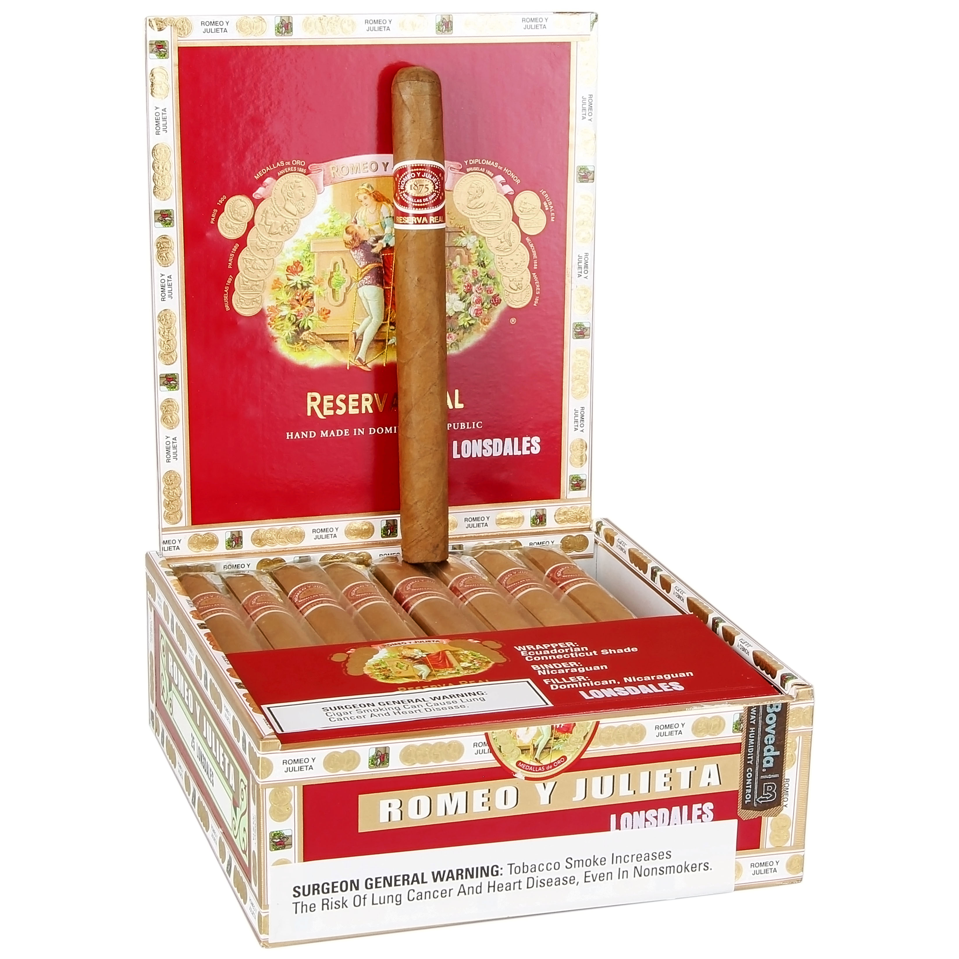 Romeo y Julieta Reserva Real Lonsdale 44 X 6 5/8 — Box Of 25