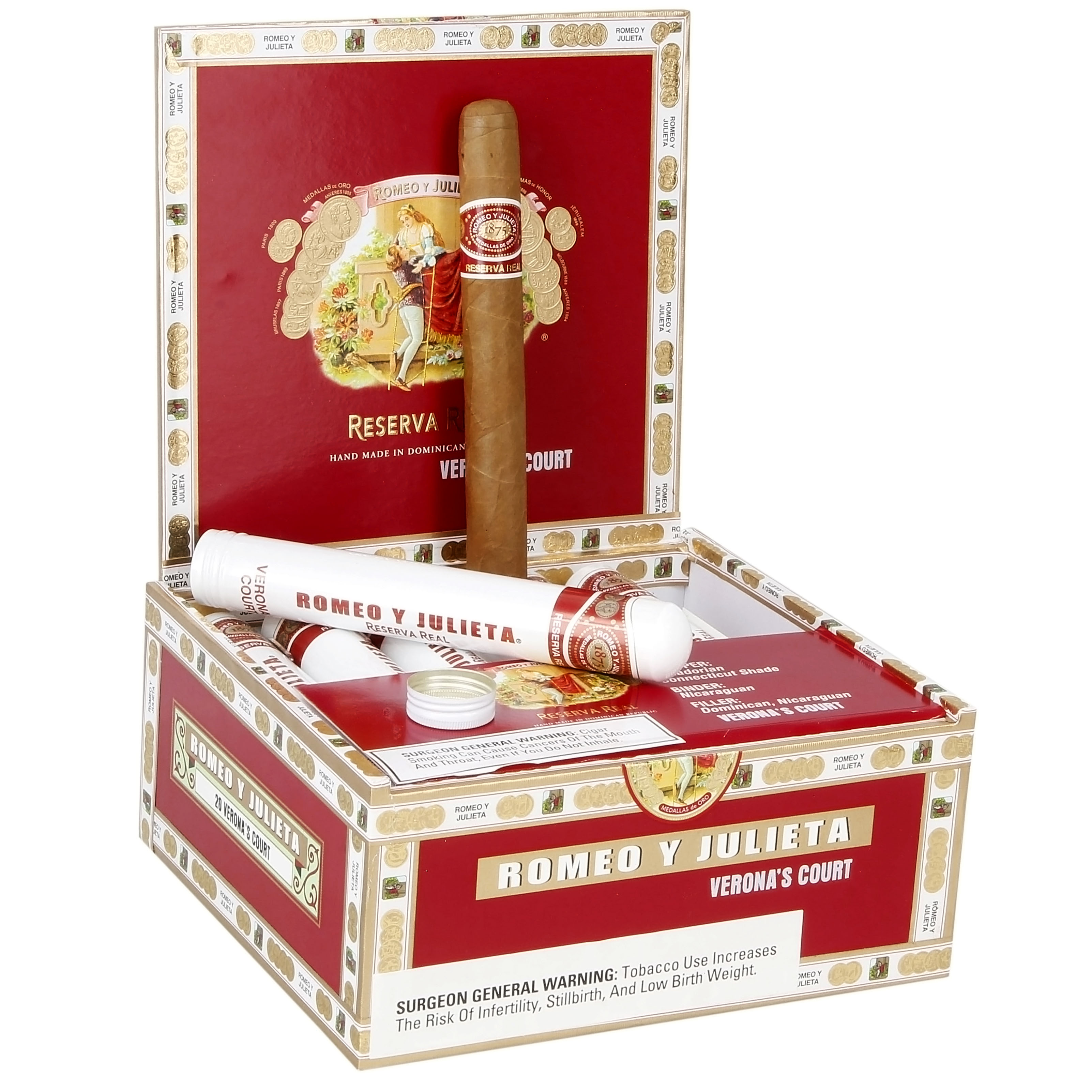 Romeo y Julieta Reserva Real Verona'S Court 44 X 5 1/2 — Box Of 20