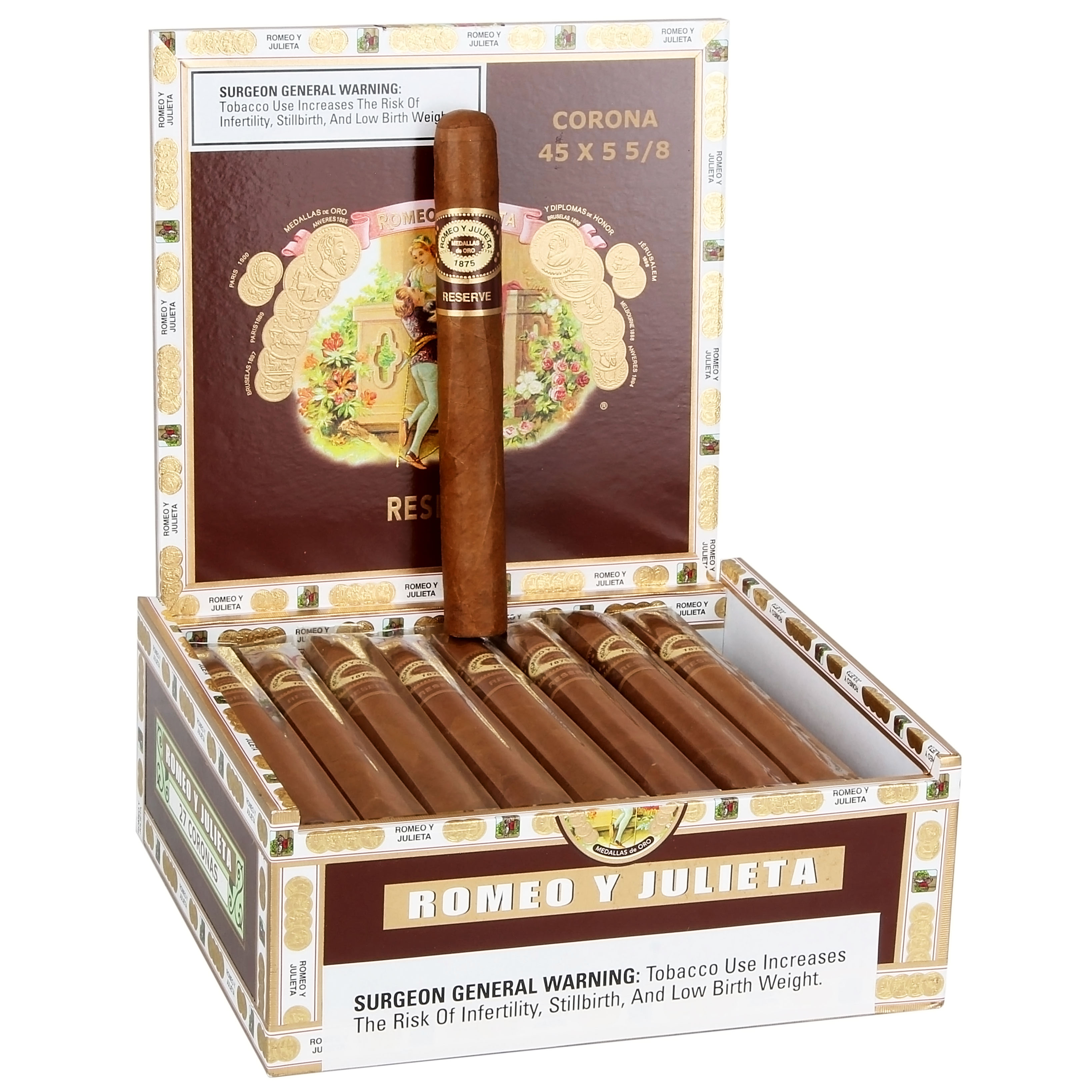 Romeo y Julieta Reserve Corona 45 X 5 5/8 — Box Of 27