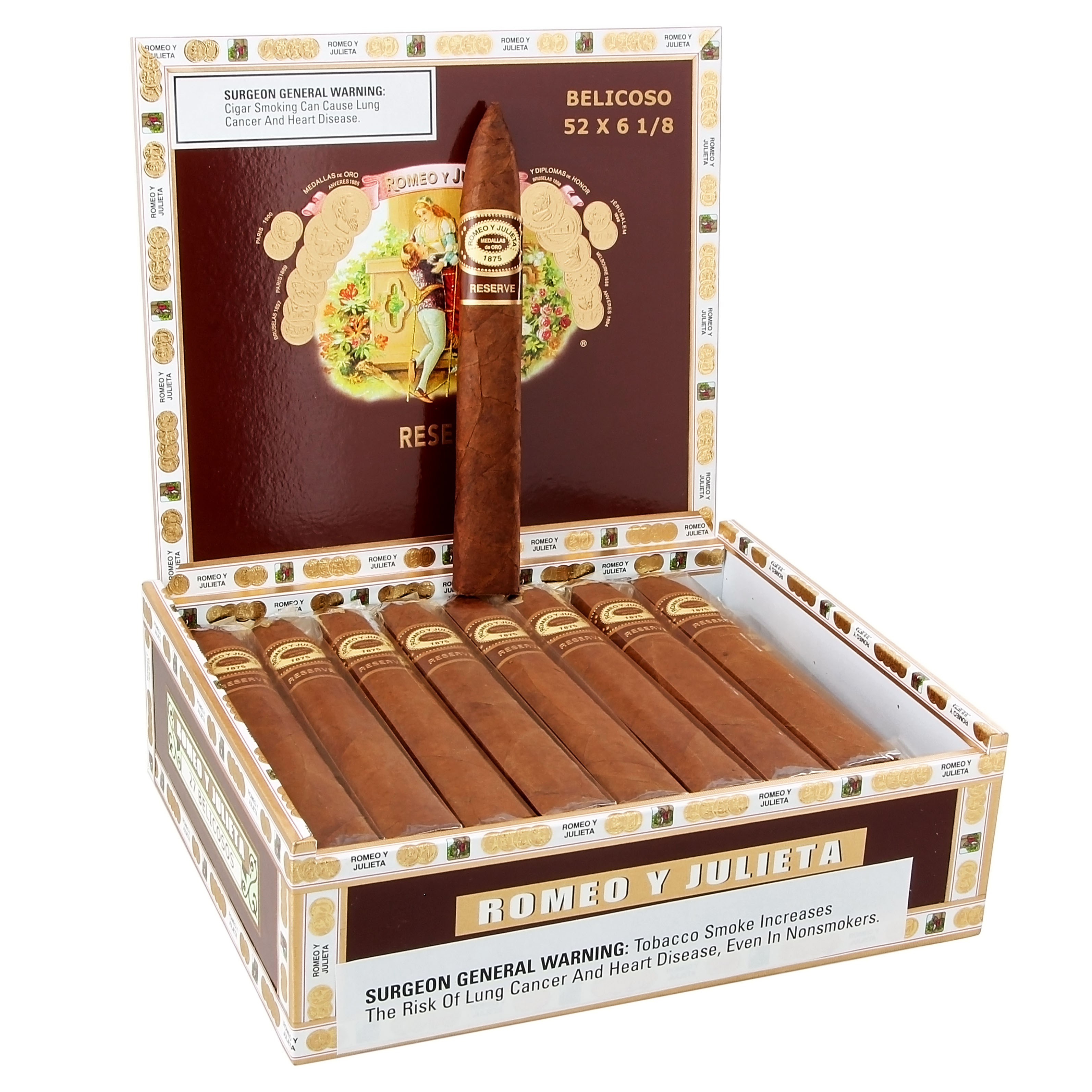 Romeo y Julieta Reserve Belicoso Bp 52 X 6 1/8 — Box Of 27