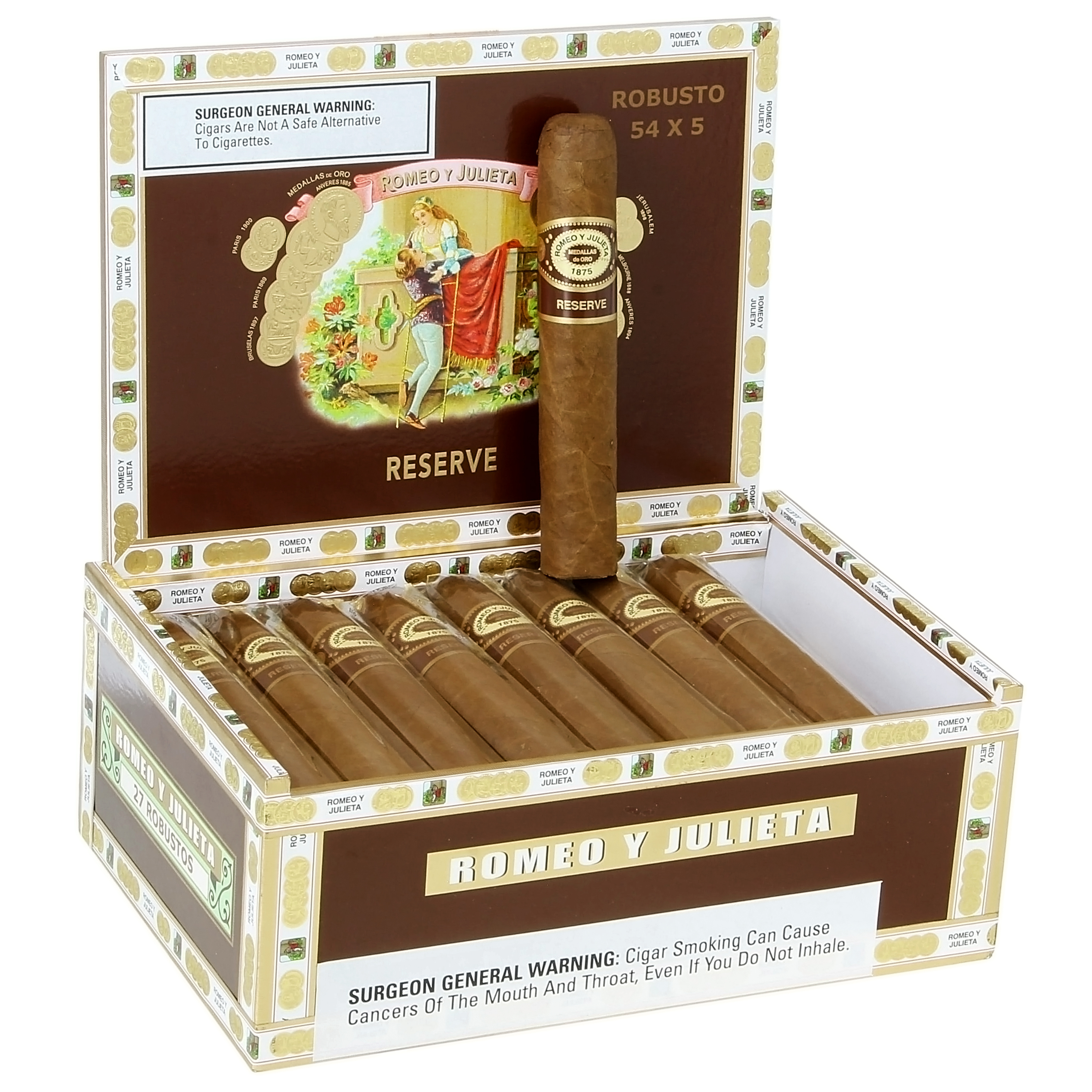 Romeo y Julieta Reserve Robusto 54 X 5 — Box Of 27