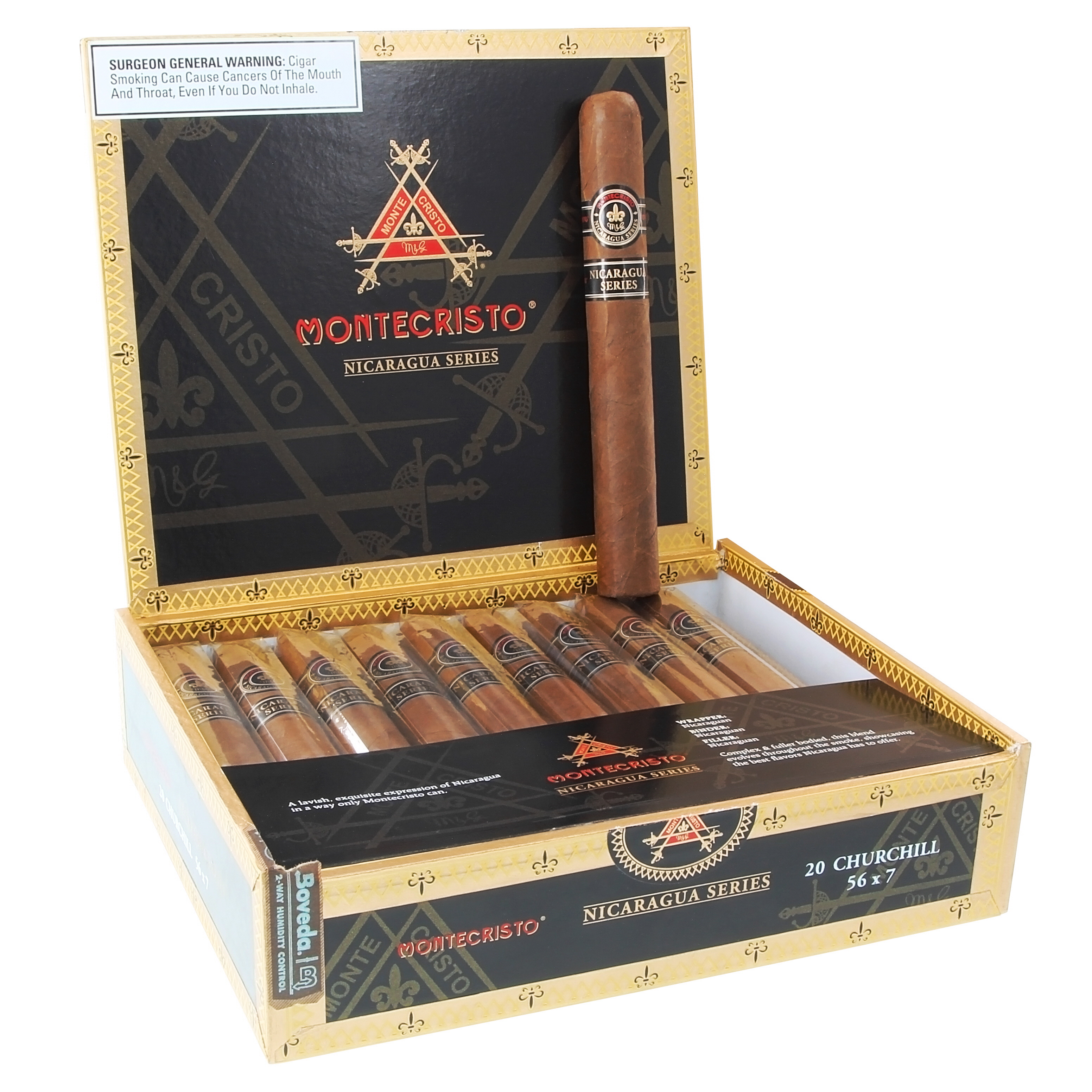 Montecristo Nicaragua Churchill 56 X 7 — Box Of 20