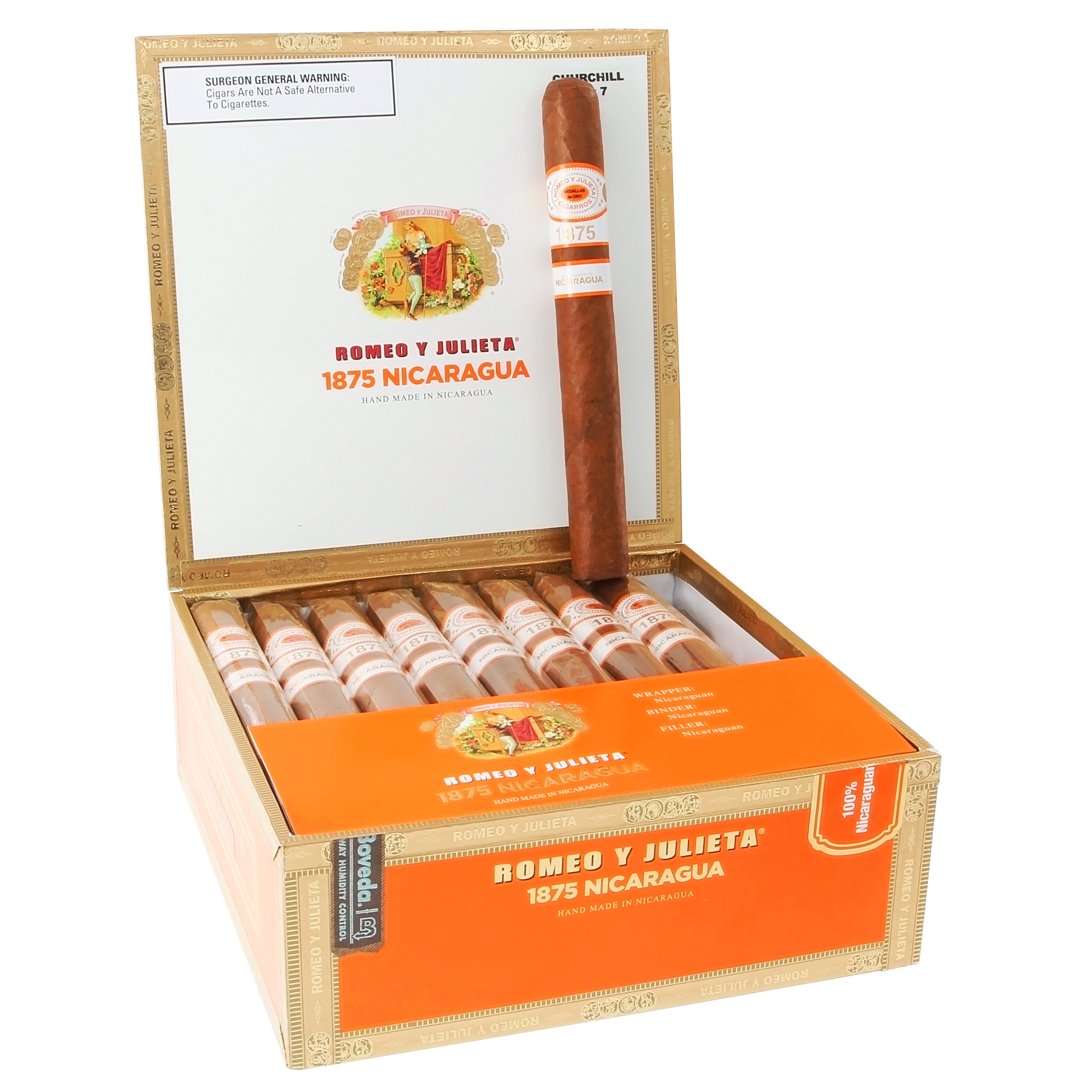 Romeo y Julieta 1875 Nicaragua Churchill 52 X 7 — Box Of 25