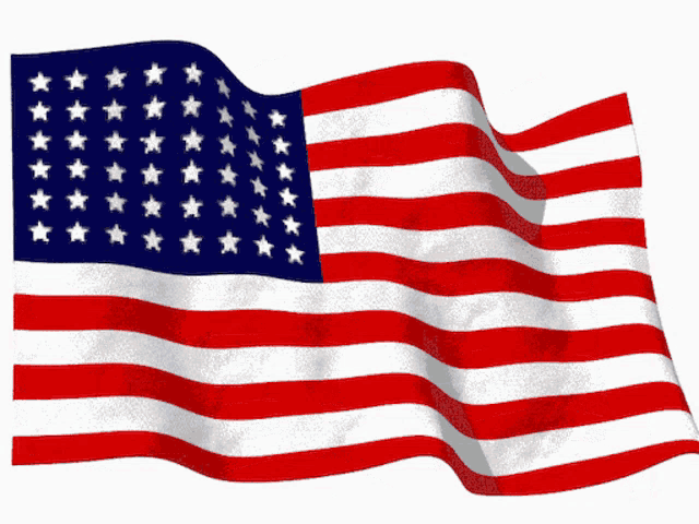 Waving American flag